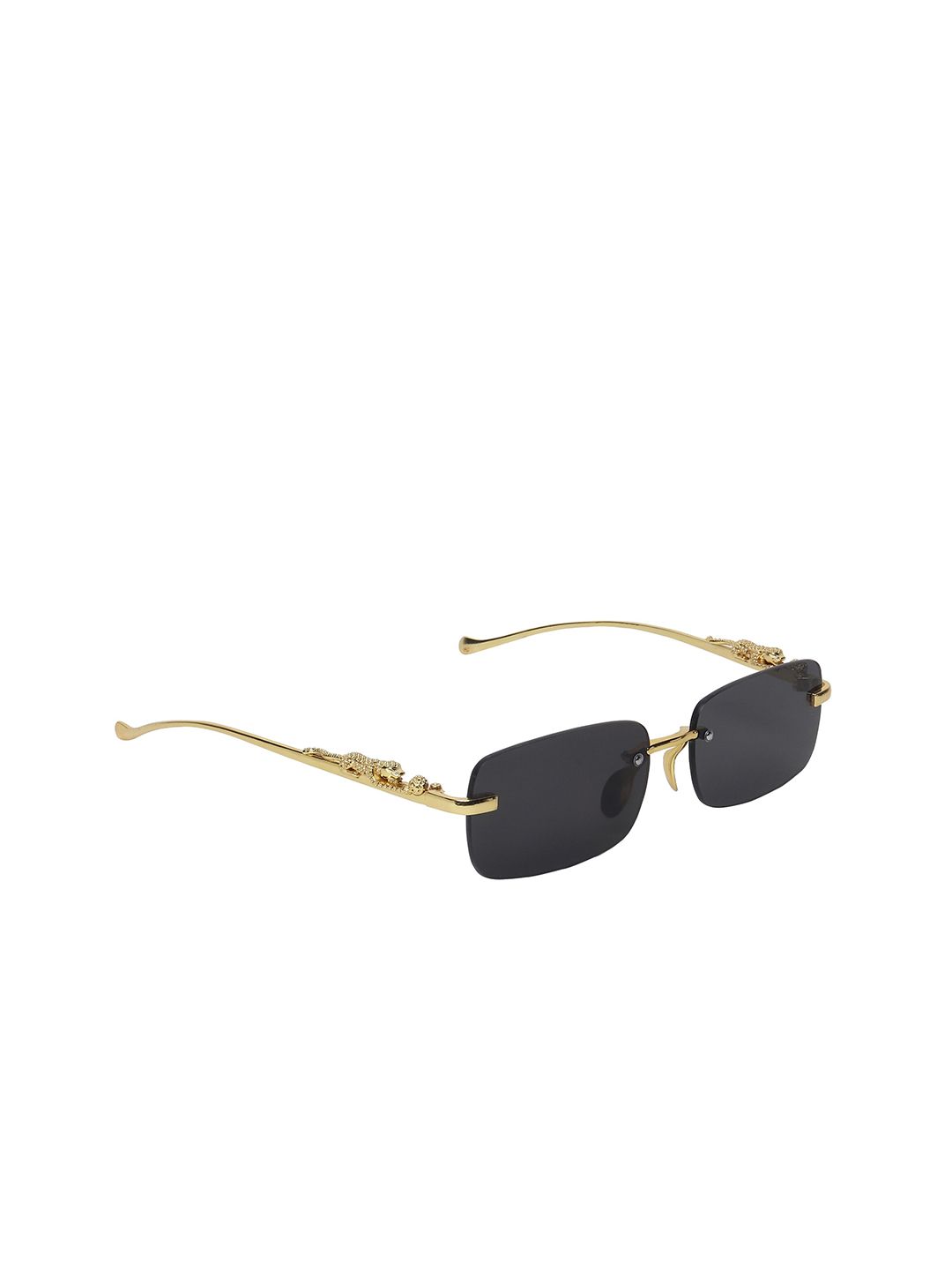 GARTH Lens & Square Sunglasses With UV Protected Lens GRT_CARTR_GLD-BLK