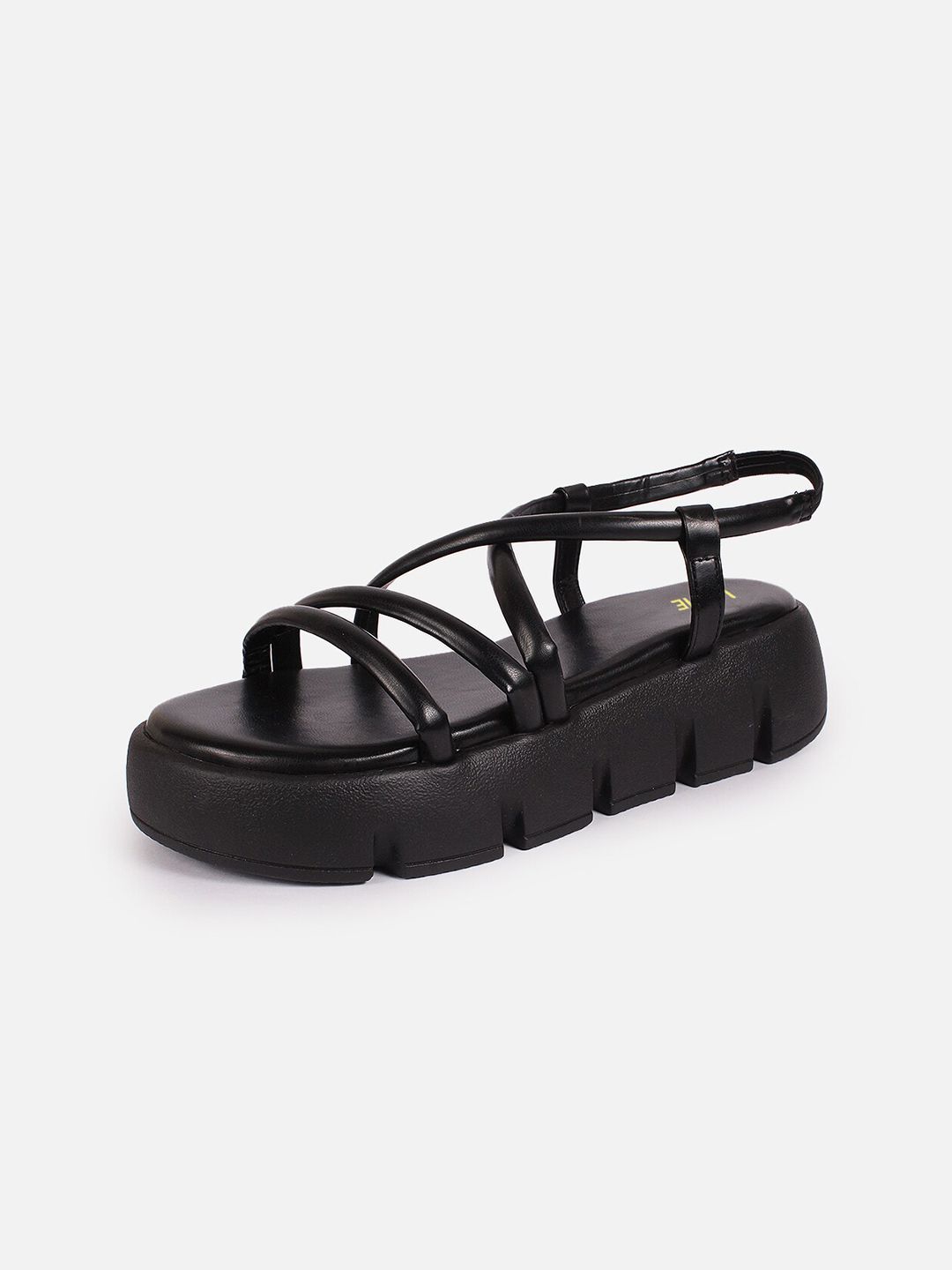 Lavie Strappy Open Toe Flatform Heels With Backstrap