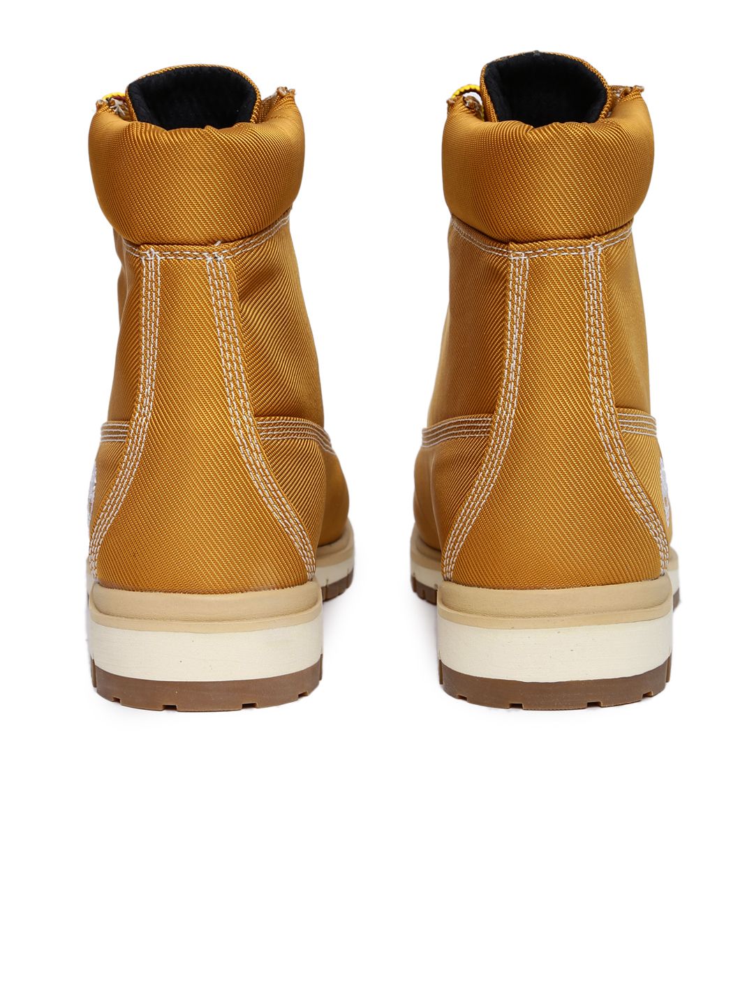 Buy Timberland Men Mustard Yellow RADFORD Canvas High-Top Flat