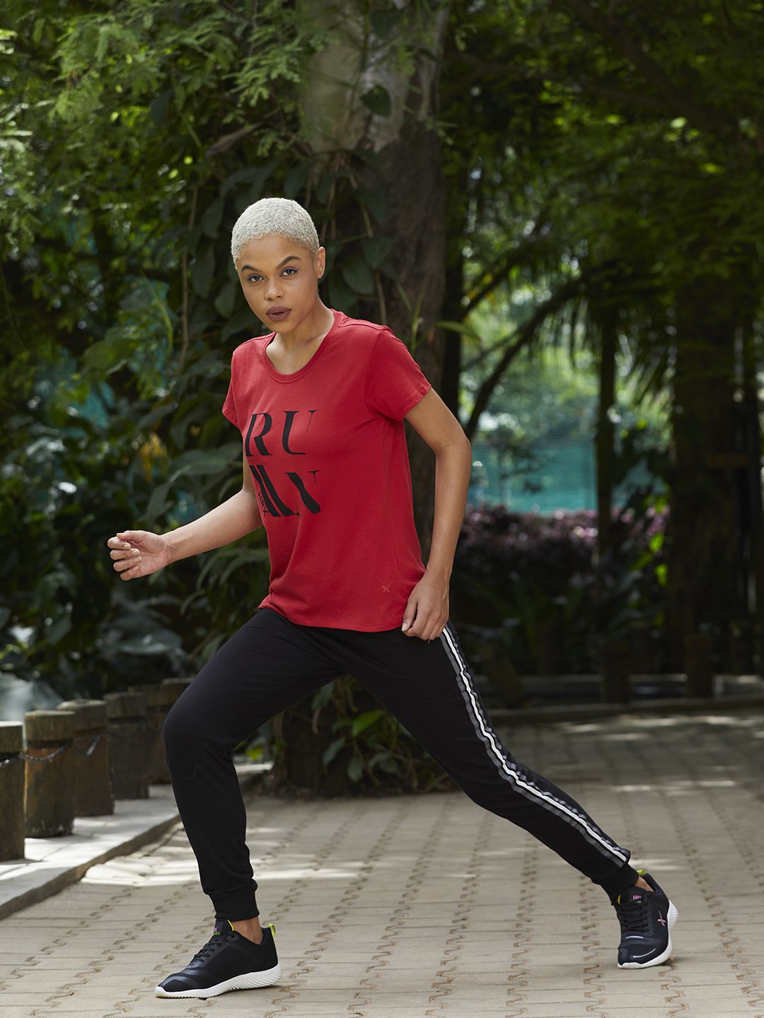 HRX by Hrithik Roshan Women Black Slim Fit Swedish Pop Sports Joggers Price in India