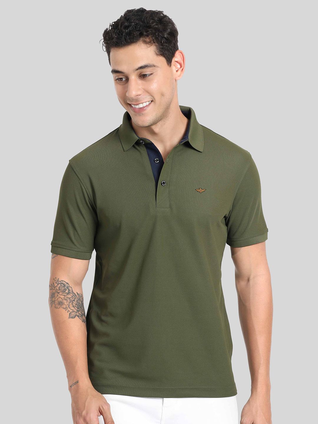 STELLERS Men Regular Fit Polo Collar T-shirt