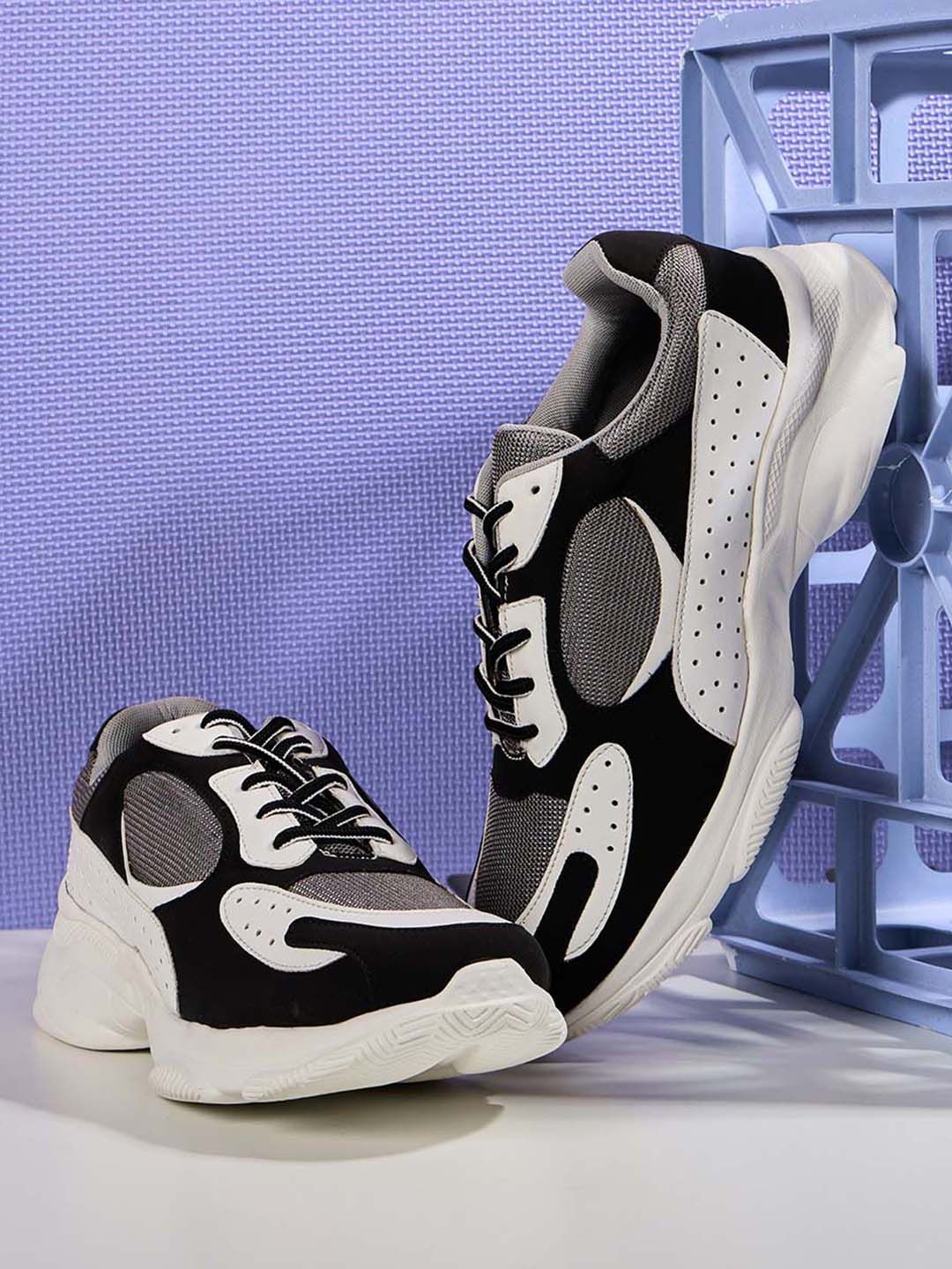 Buy Styli Men Textured Colorblock Chunky DAD Sneakers - Casual