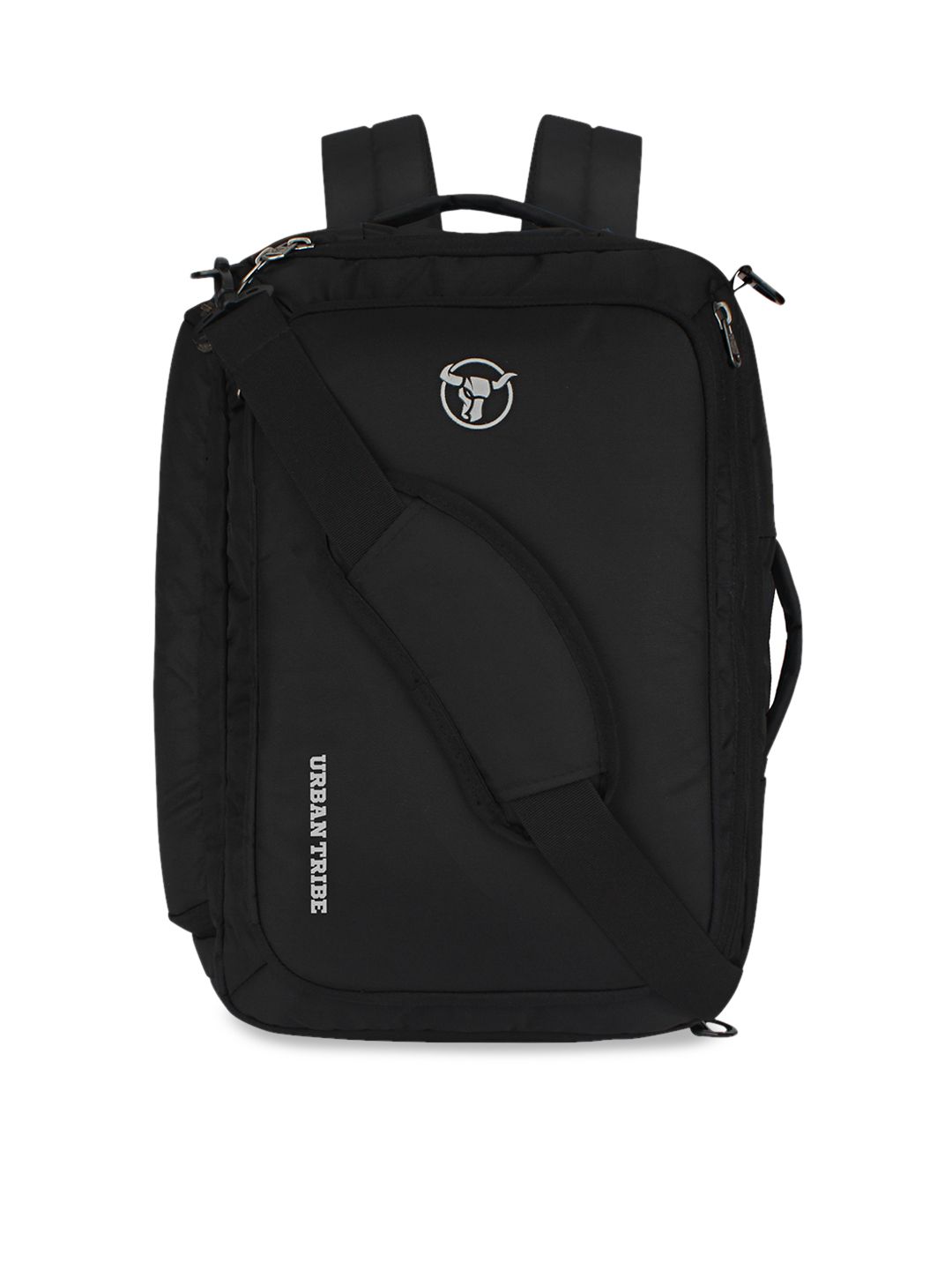 URBAN TRIBE Unisex Black Solid Backpack Price in India