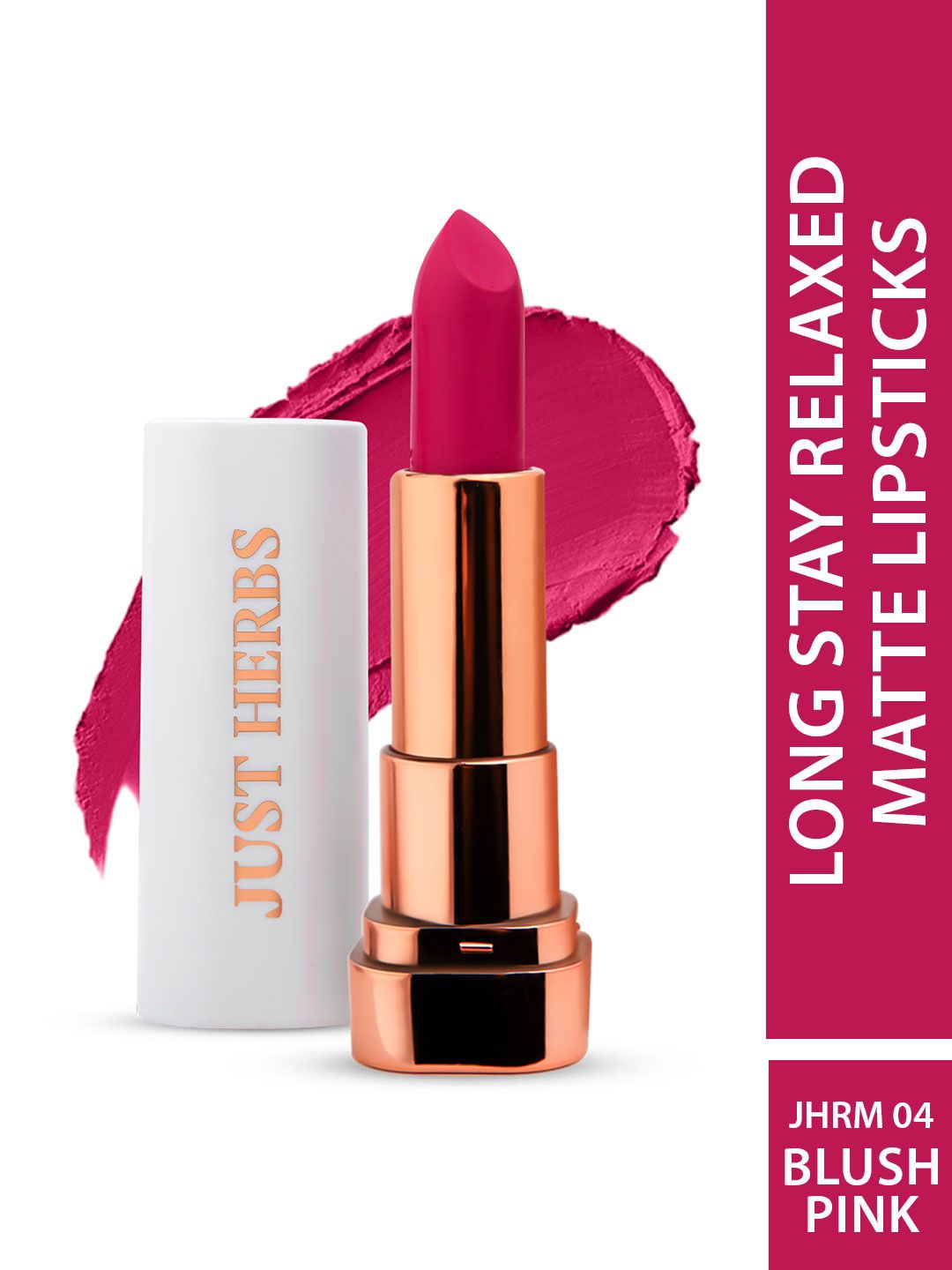 Just Herbs Long Stay & High Pigmented Relaxed Matte Lipstick - Blush Pink 04