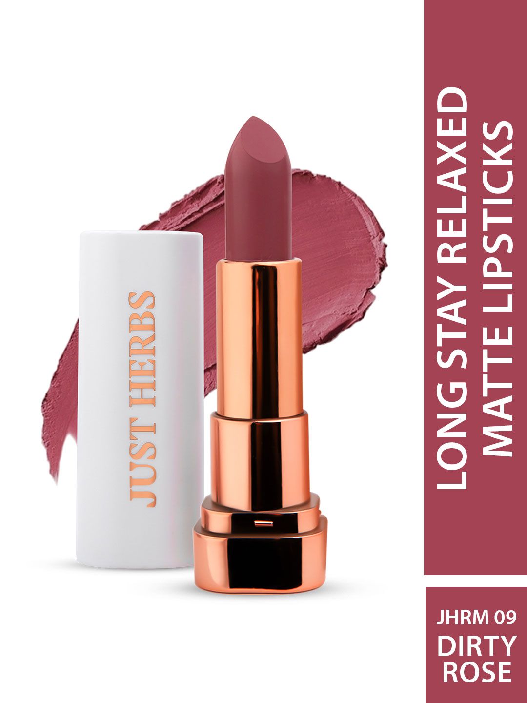 Just Herbs Long Stay & High Pigmented Relaxed Matte Lipstick - Dirty Rose 09