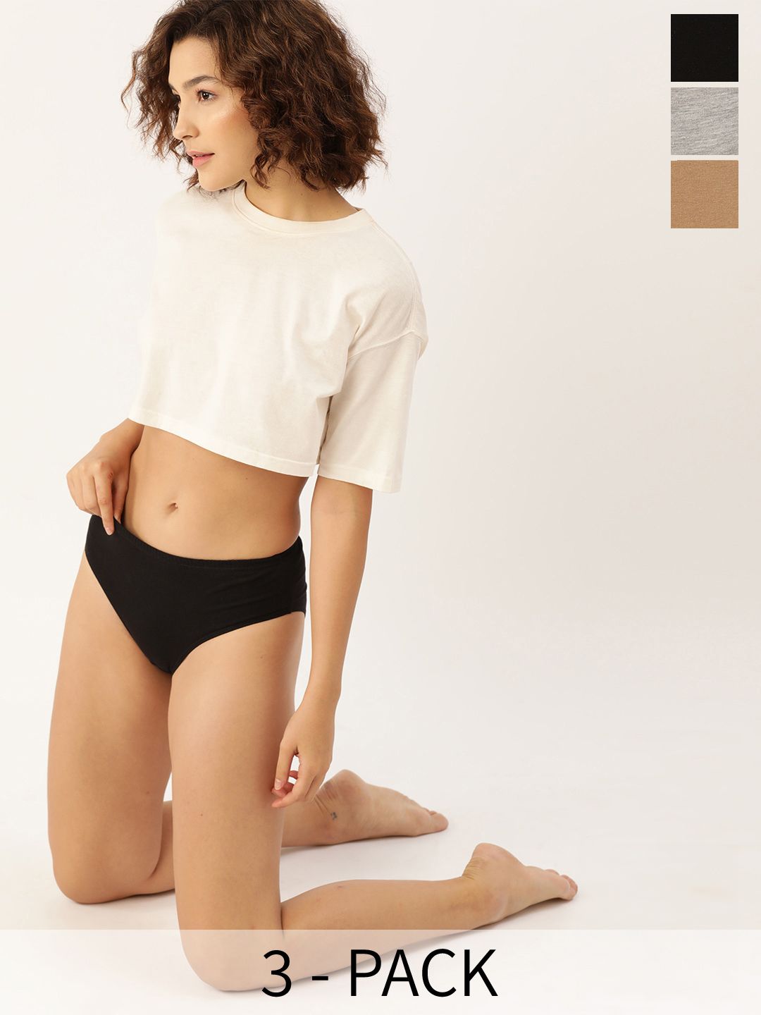 DressBerry Women Pack Of 3 Low-Rise Hipster Briefs DB-HW-BRIEF-01