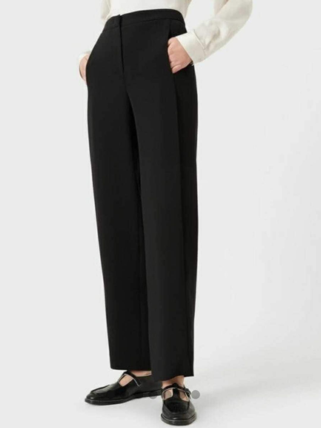 Next One Women Relaxed Straight Leg Loose Fit High-Rise Easy Wash Parallel Trousers Price in India