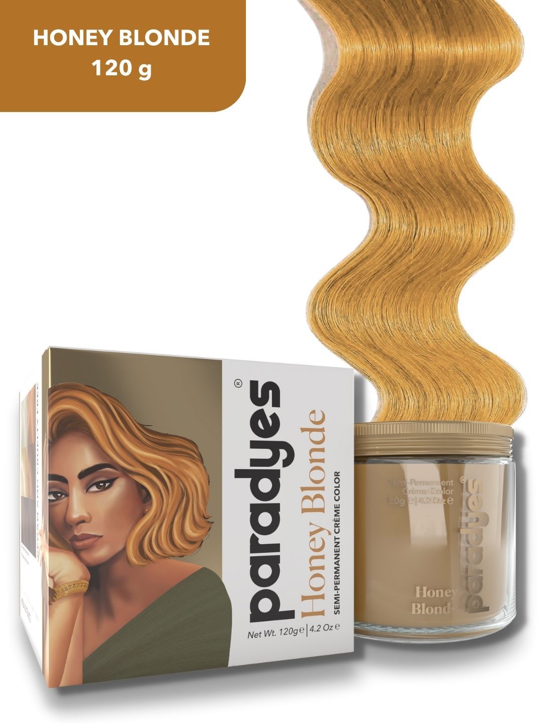 Paradyes Ammonia Free Semi-Permanent Hair Color120g - Honey Blonde