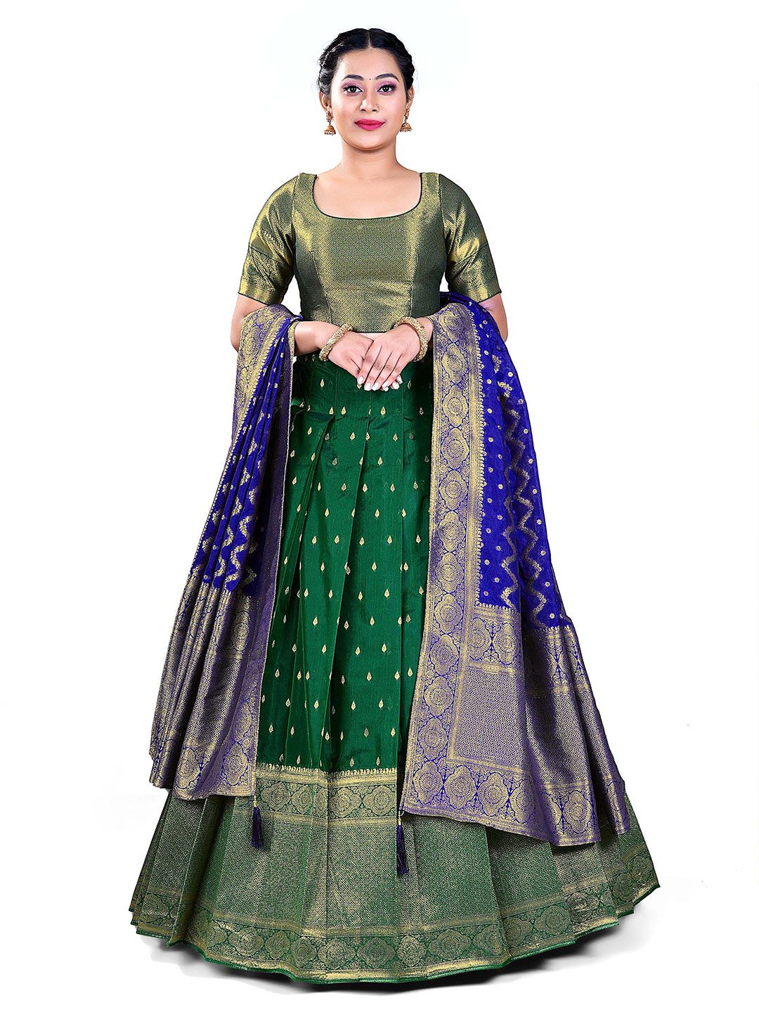 HALFSAREE STUDIO Semi-Stitched Lehenga & Blouse With Dupatta Price in India