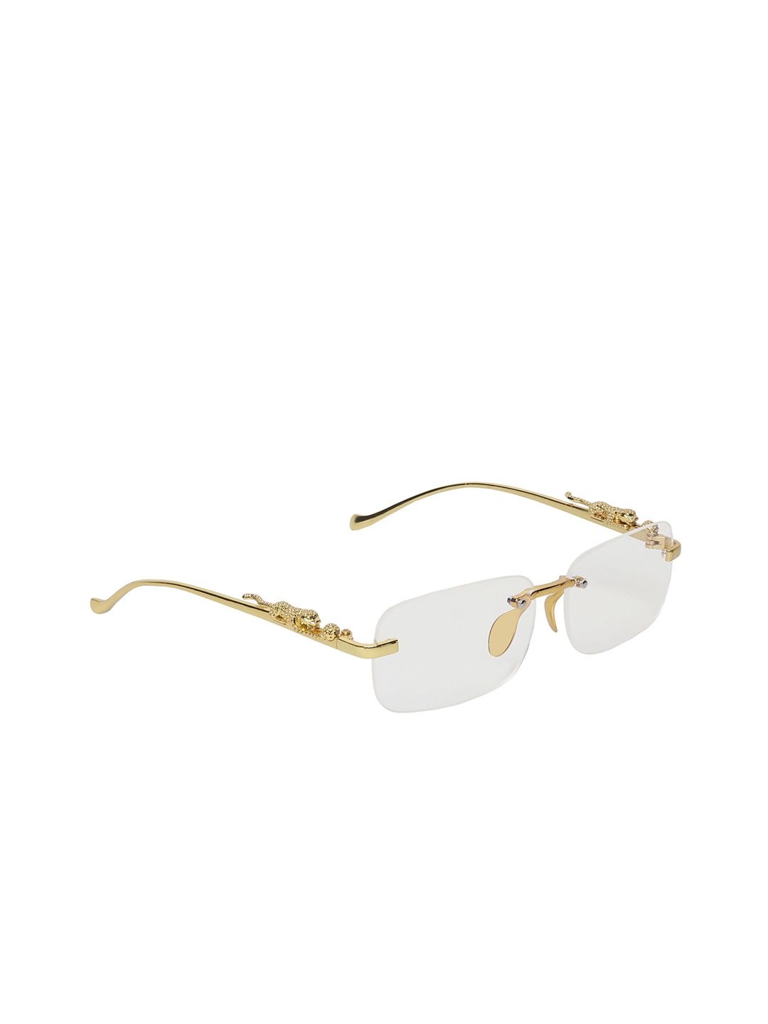 SCAGLIA Lens & Square Sunglasses With UV Protected Lens SCG_CARTR_GLD-WHT