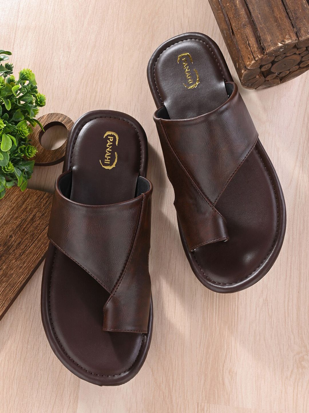 PANAHI Men Open One Toe Comfort Sandals