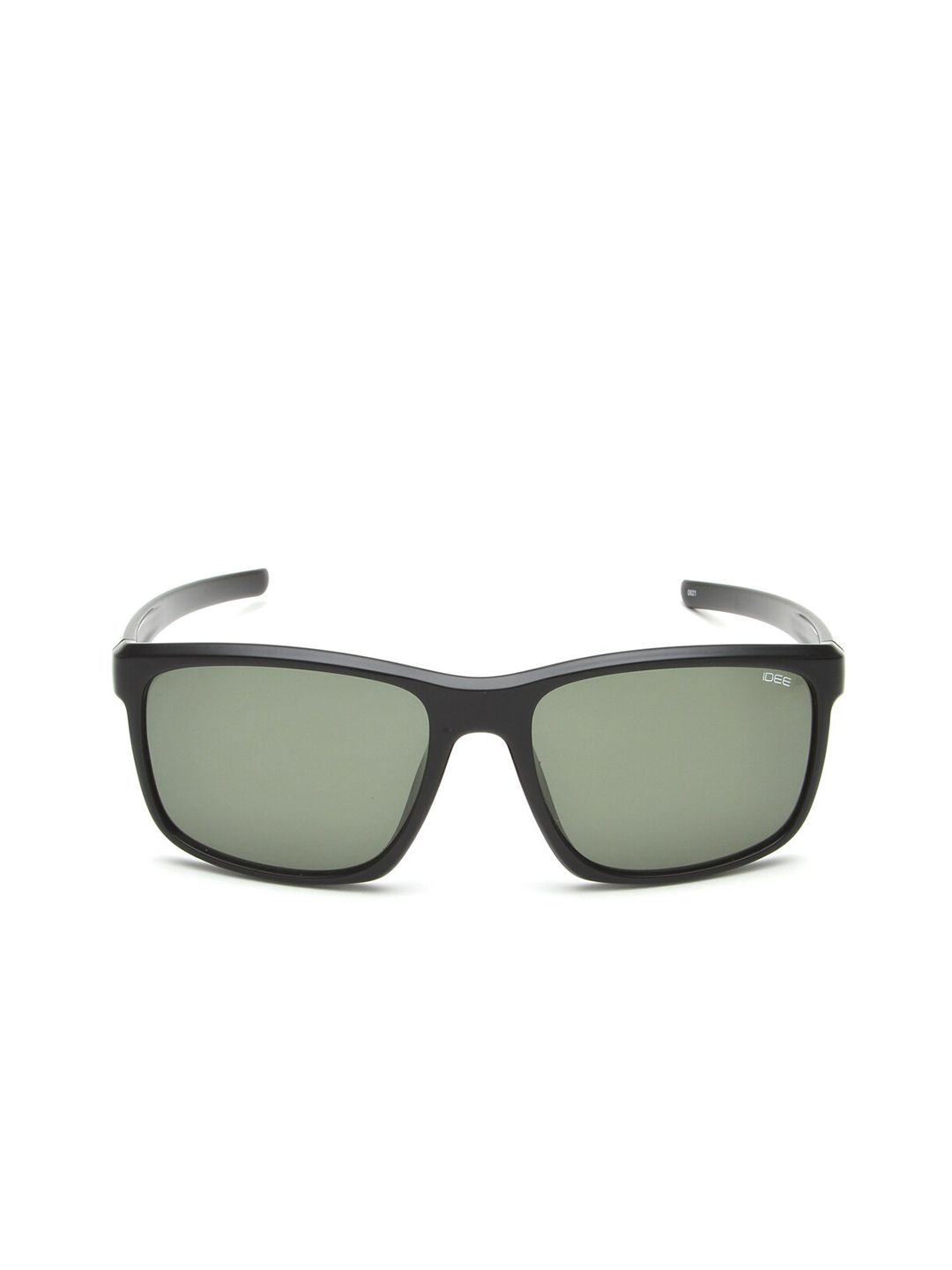 IDEE Men Green Lens & Black Rectangle Sunglasses with UV Protected Lens