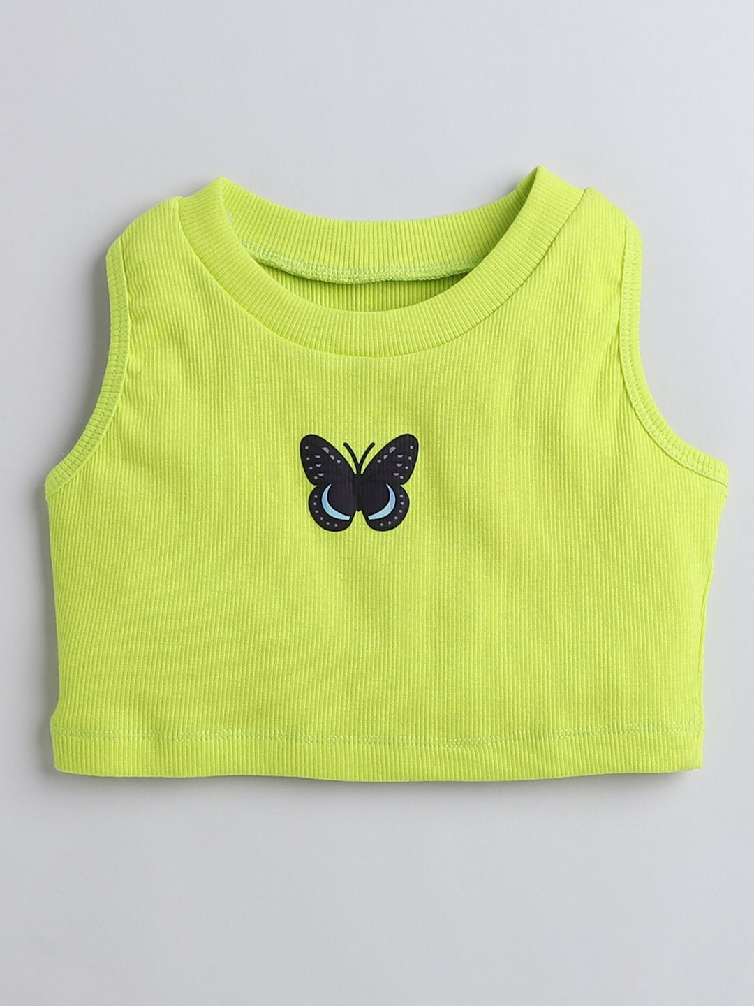 AWW HUNNIE Girls Graphic Printed Cotton Crop Top Price in India