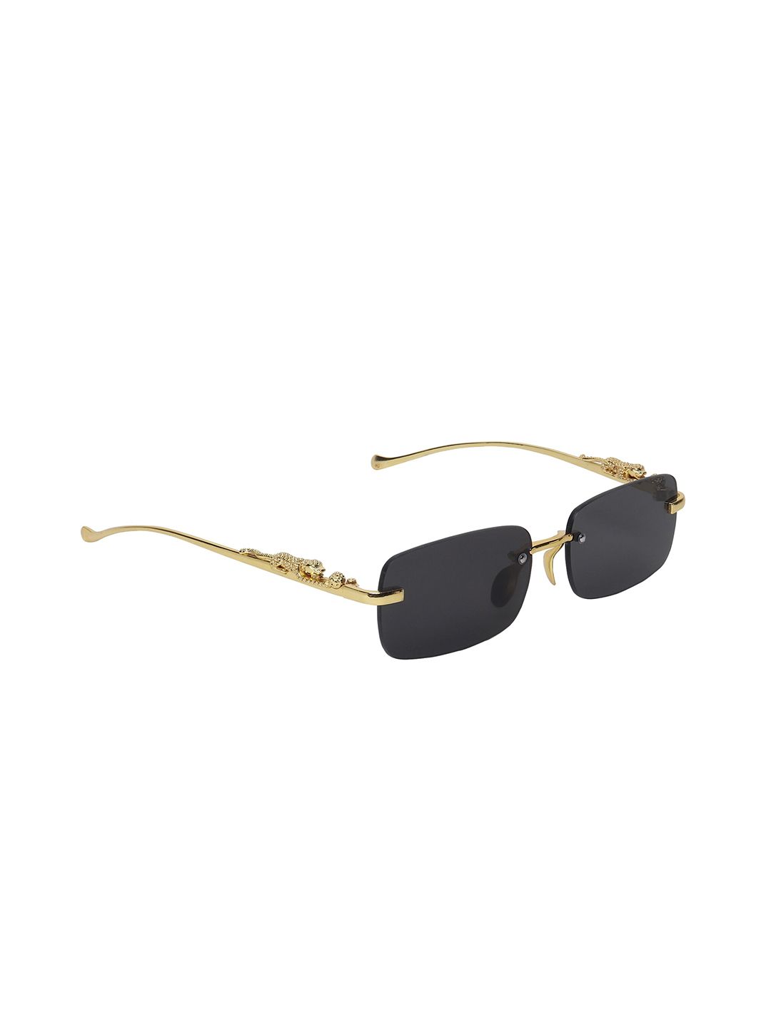 ALIGATORR Full Rim Square Sunglasses with UV Protected Lens AGR_CARTR_GLD-BLK