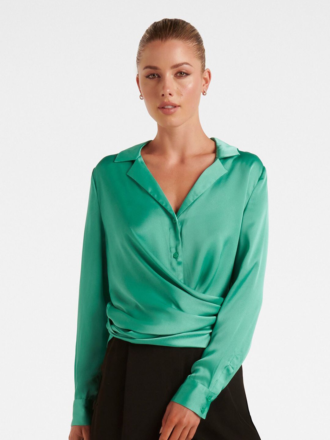 Forever New Lapel Collar Wrap Top Price in India