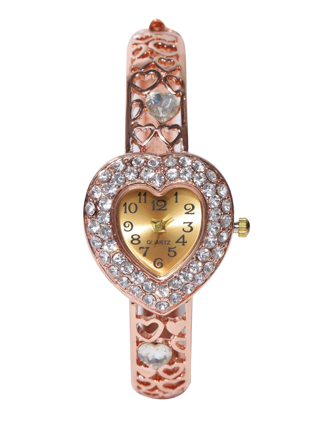 Jewels Galaxy 18K Rose Gold-Plated Handcrafted Bracelet Cum Watch Price in India