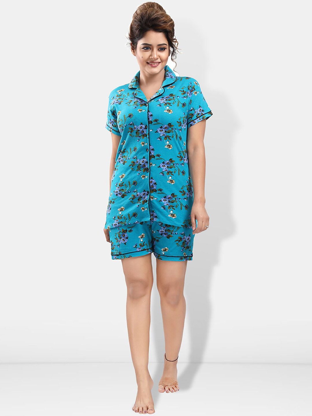 Be You Floral Printed Night suit