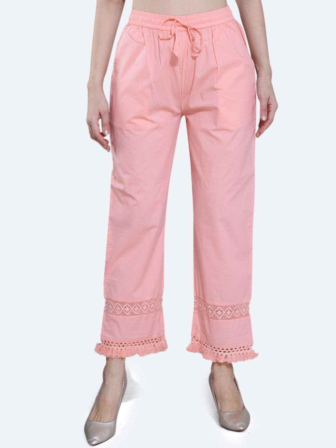 FCK-3 Women Relaxed High-Rise Pure Cotton Trousers Price in India