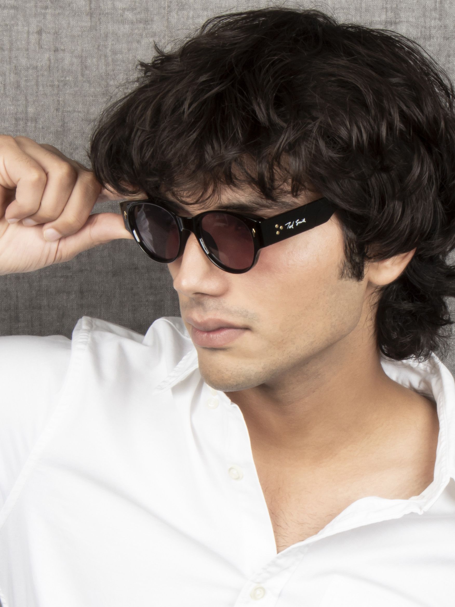 Ted Smith Lens & Round Sunglasses With UV Protected Lens POLARD_C2