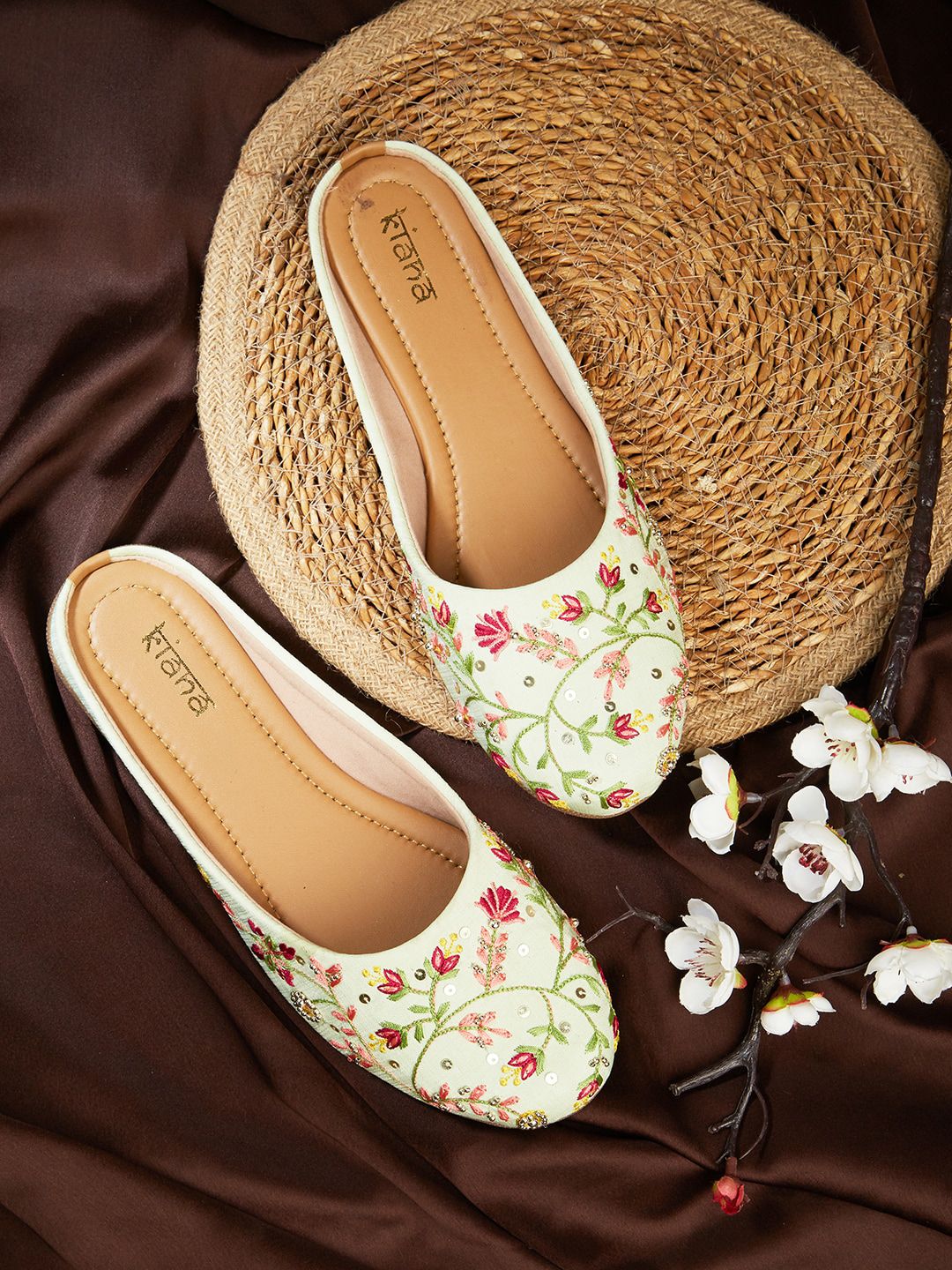 Kiana Embroidered Ethnic Mules Price in India