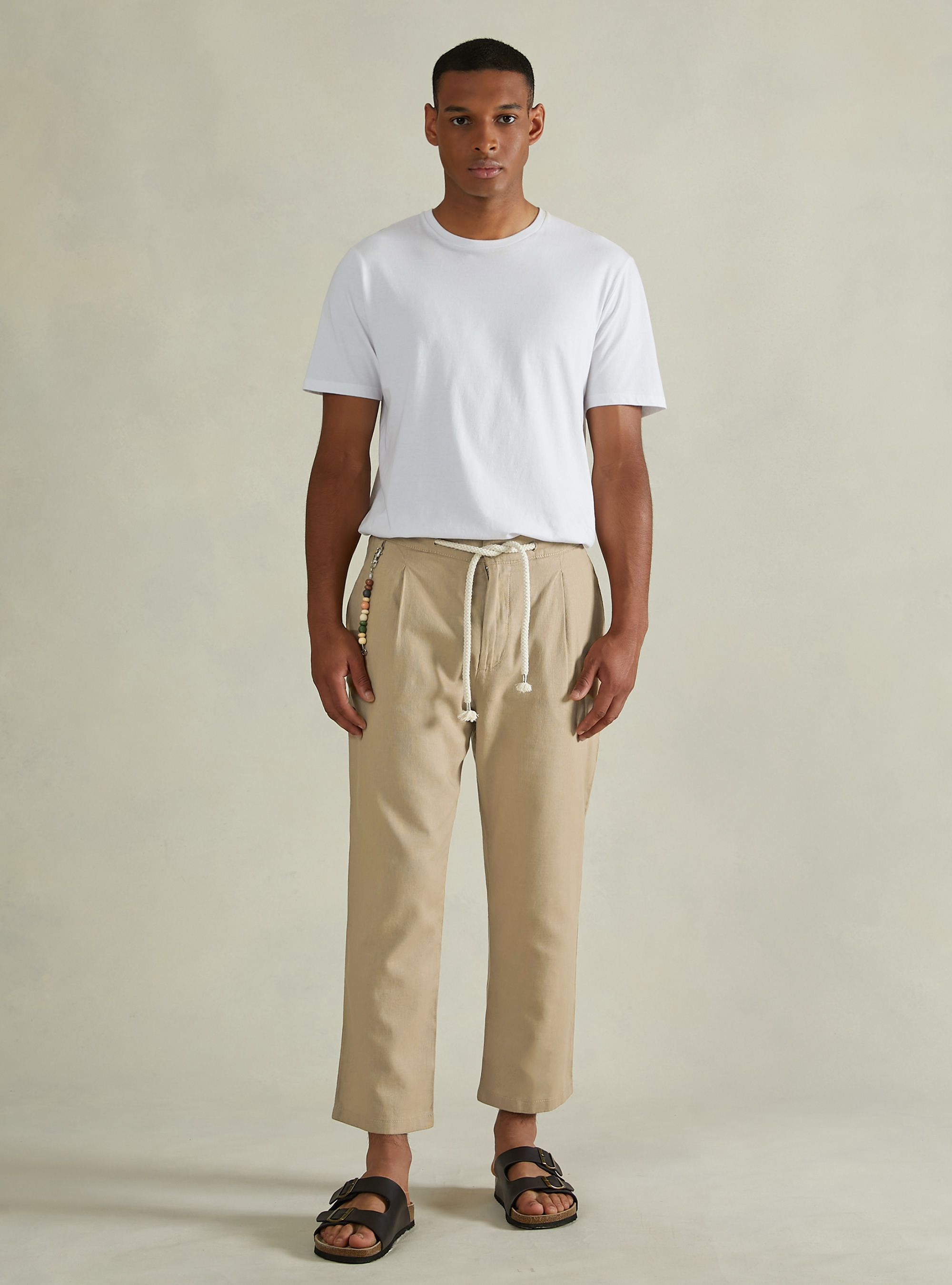 Buy ALCOTT Men Linen Cotton Trousers - Trousers for Men 23474878