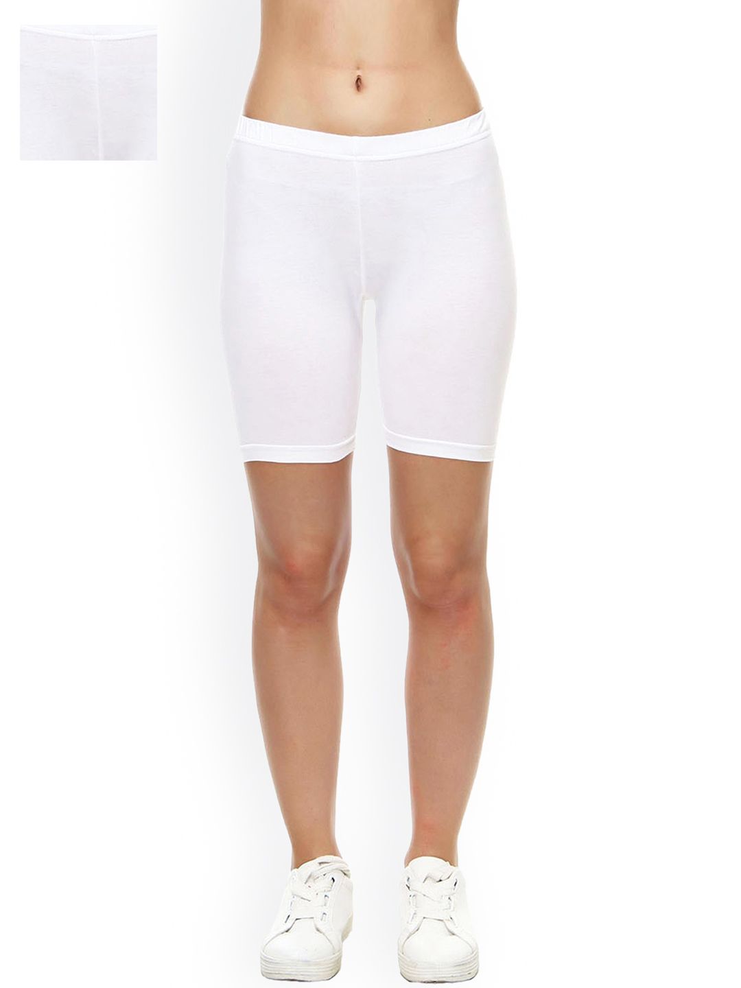 Lady Lyka White Pack of 2 Cycling Shorts Price in India