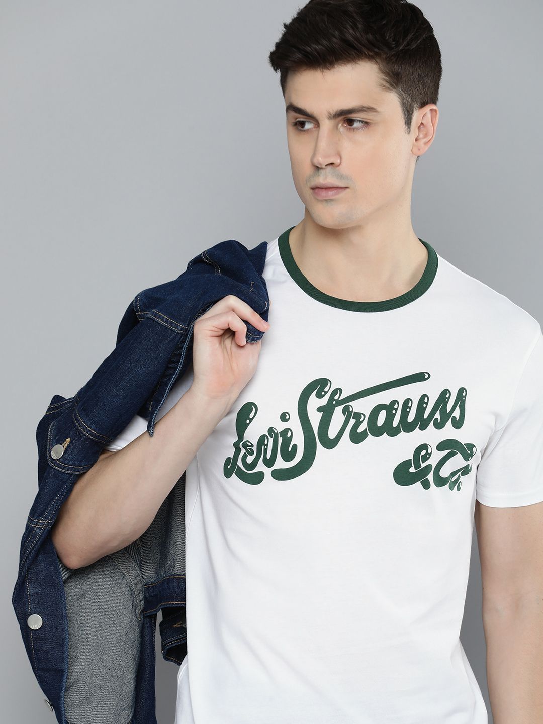 Levis Brand Logo Printed Pure Cotton T-shirt