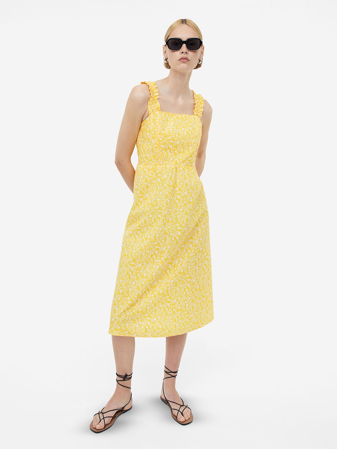 H&M Pure Cotton Patterned Dress Price in India
