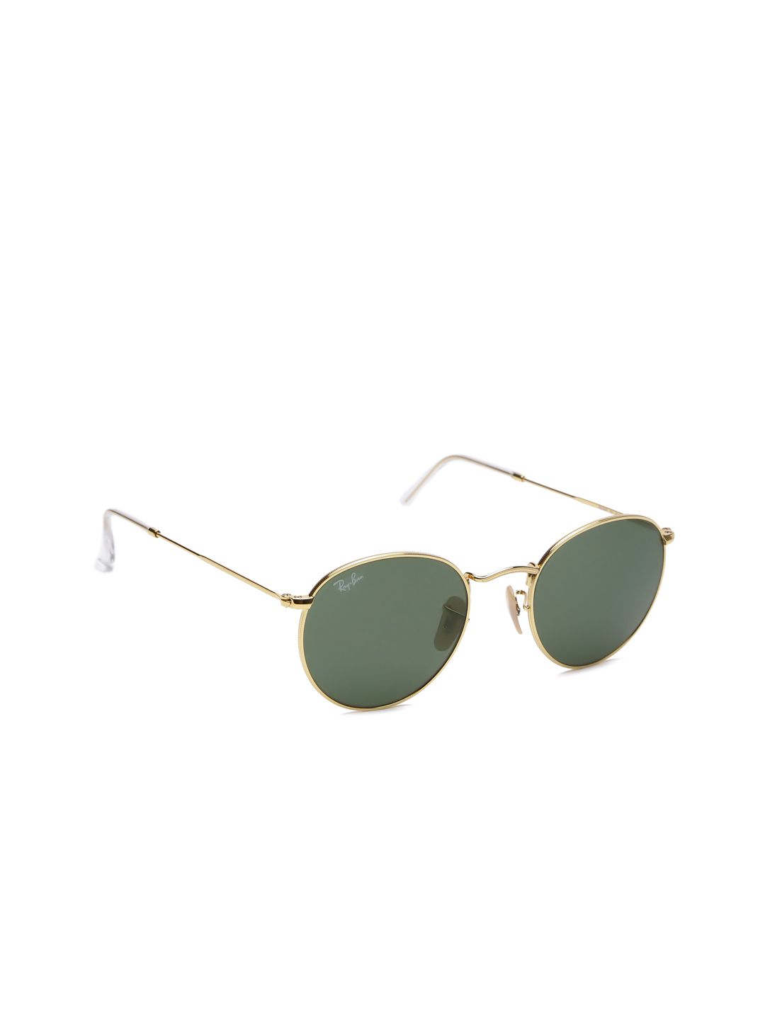 Ray-Ban Men Uv Protected Green Lens Round Sunglasses