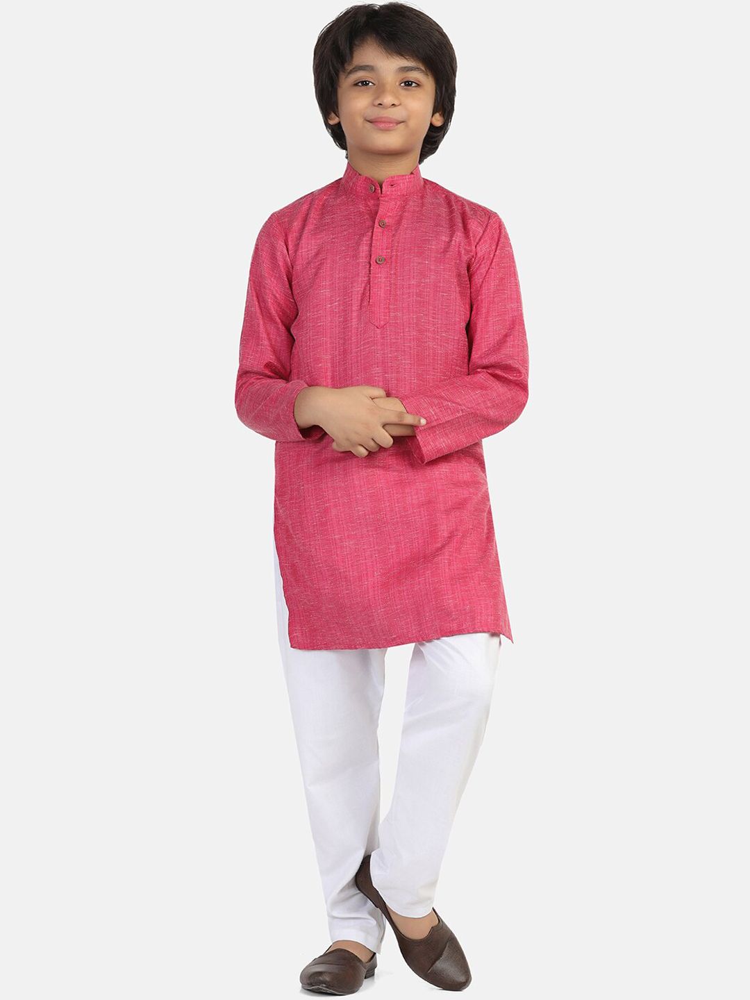 TAHVO Boys Pure Cotton Kurta With Pyjamas