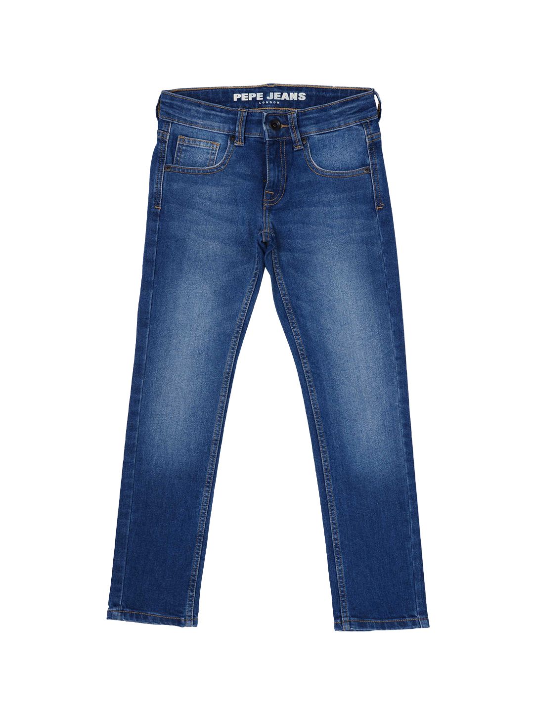 Pepe Jeans Boys Slim Fit Mid-Rise Light Fade Stretchable Jeans