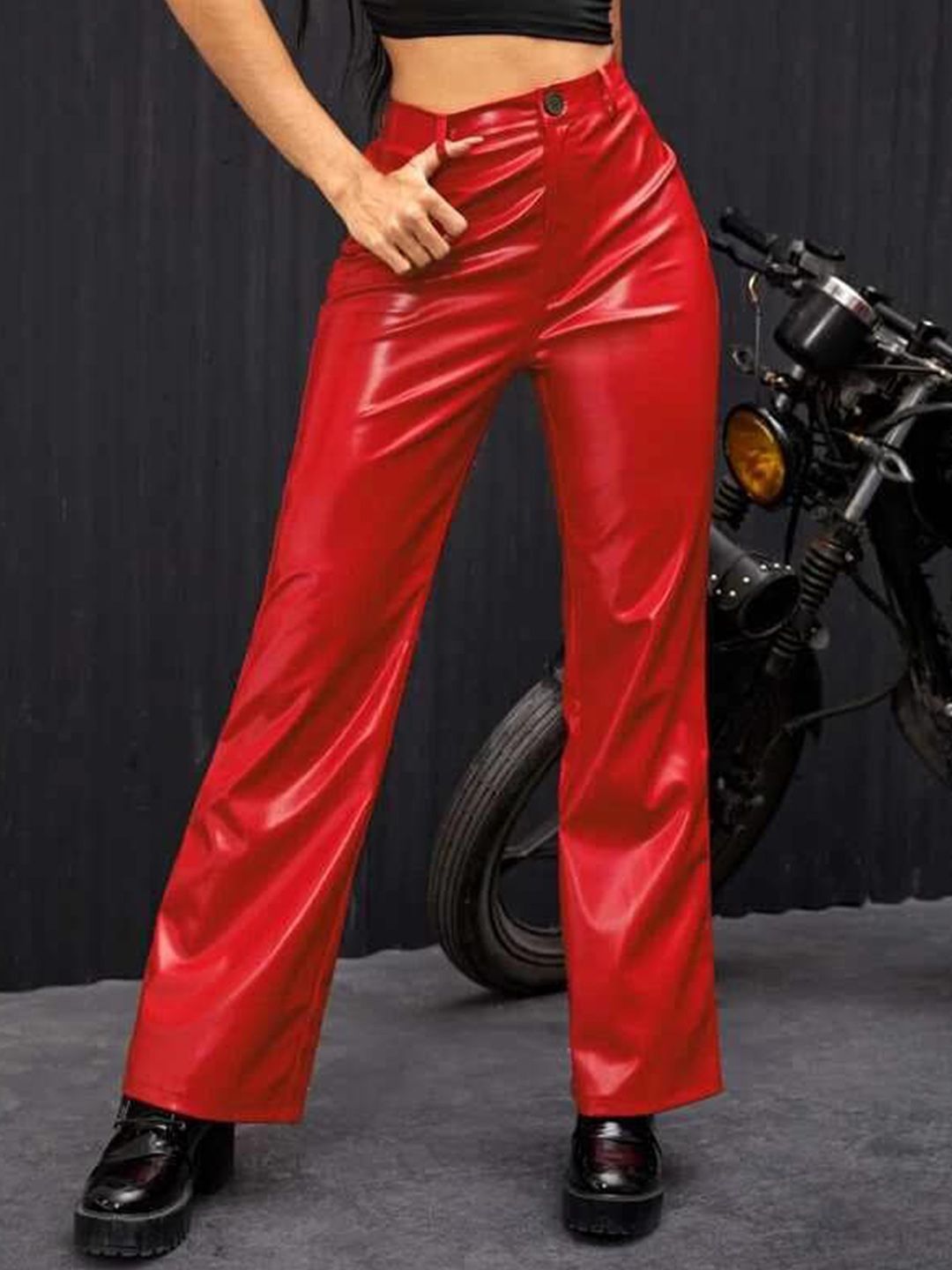 BAESD Women Red Relaxed Trousers Price in India