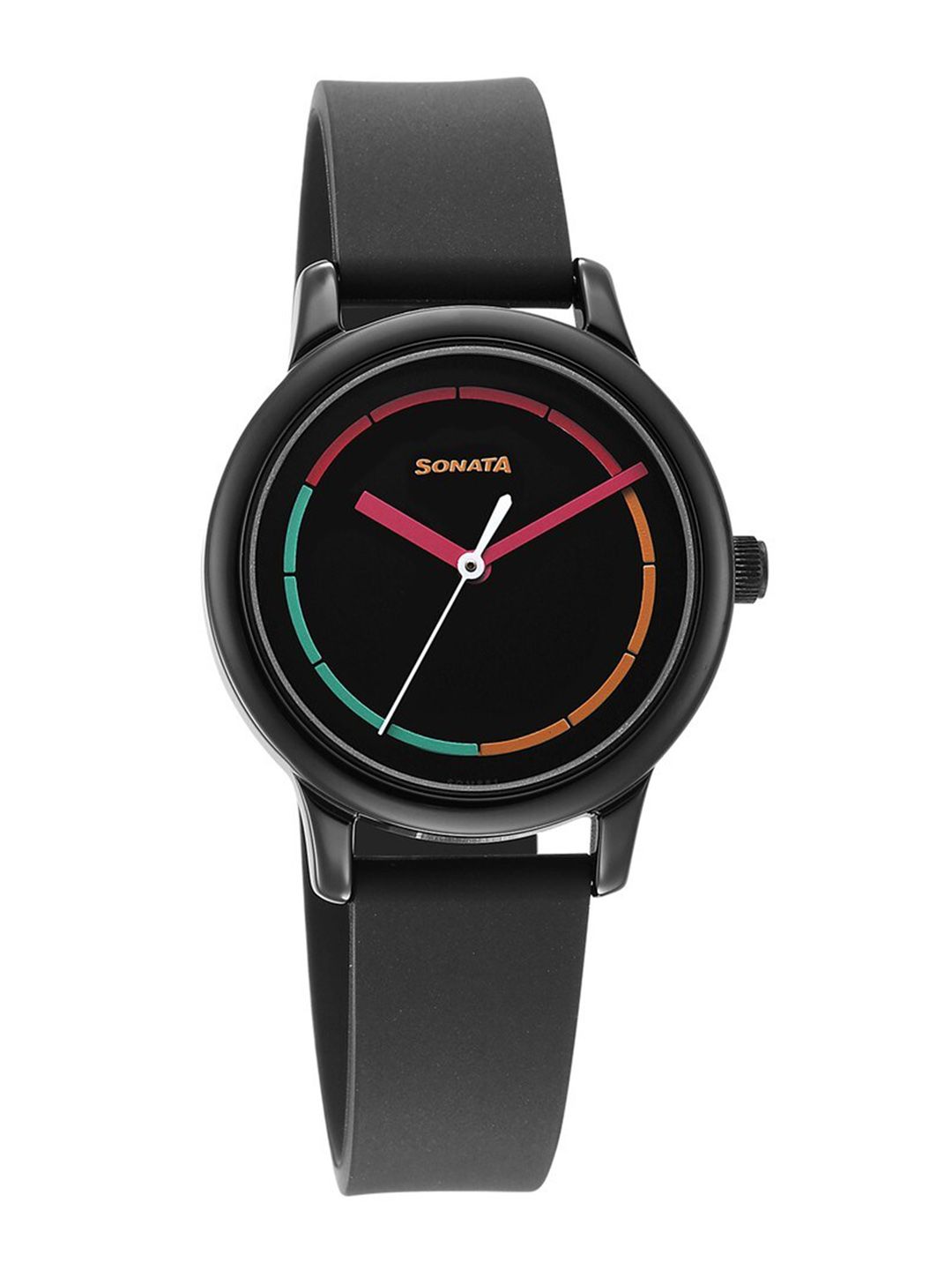 Sonata Splash Quartz Analog With Black Dial Watch For Women - 8178np01