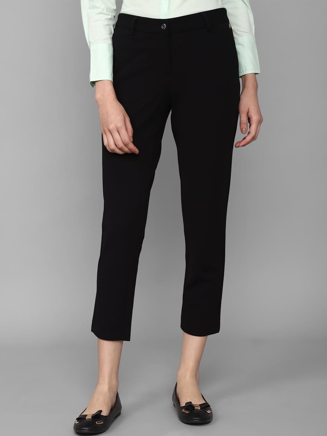Allen Solly Woman Mid-Rise Formal Trousers Price in India