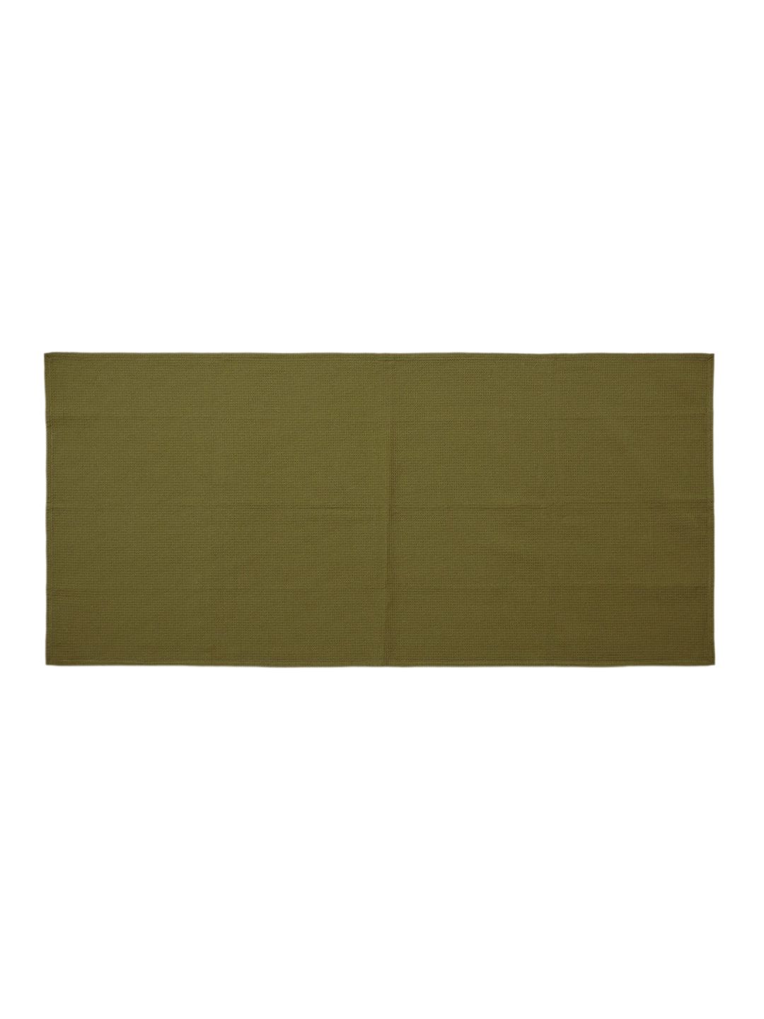 The Label Life Olive-Green Self-Designed 350 GSM Cotton Bath Towel