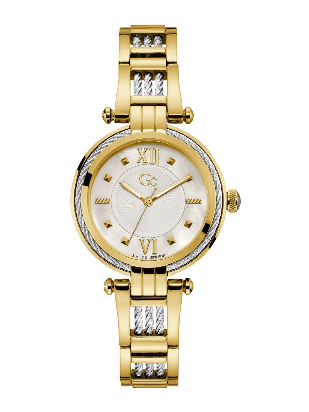 GC Guess Collection Round 36mm White Dial Analog Women Watch - Y56004L1MF