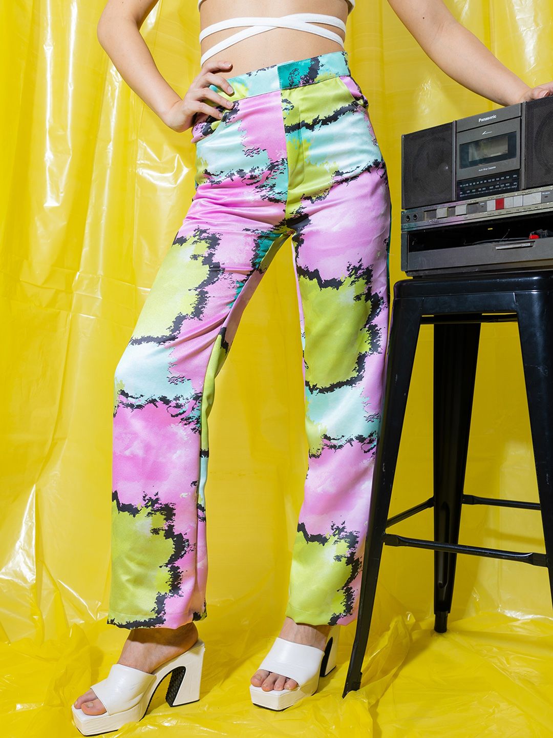 Stylecast X Hersheinbox Women Multicoloured Trousers Price in India