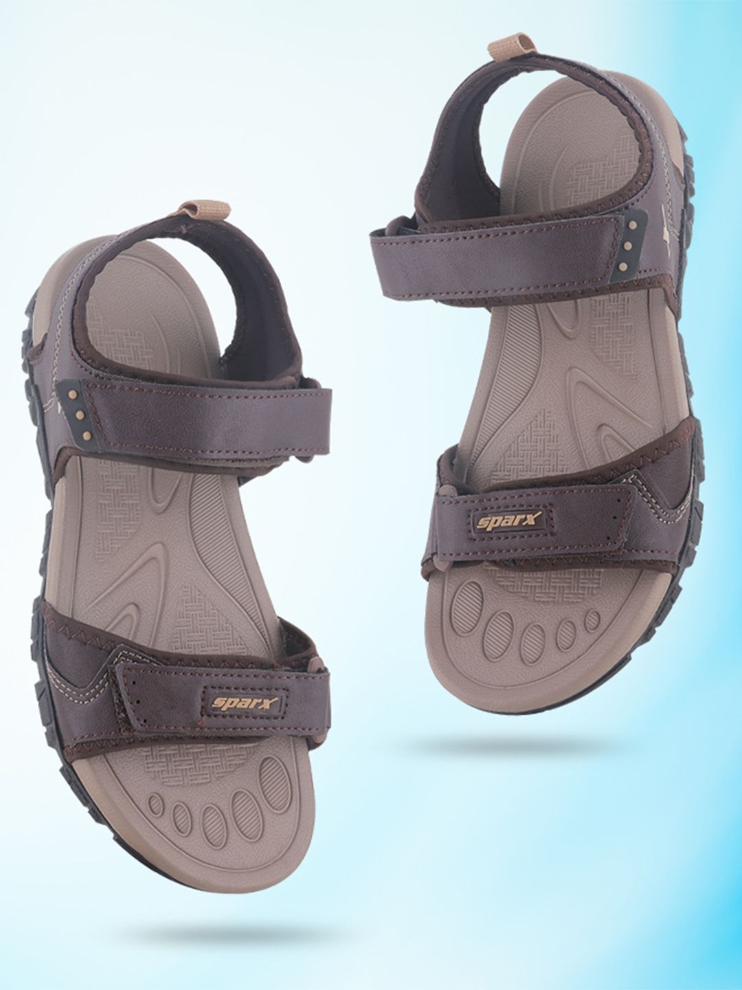 Sparx Men Brand Logo Embossed Sports Sandals With Velcro Closure