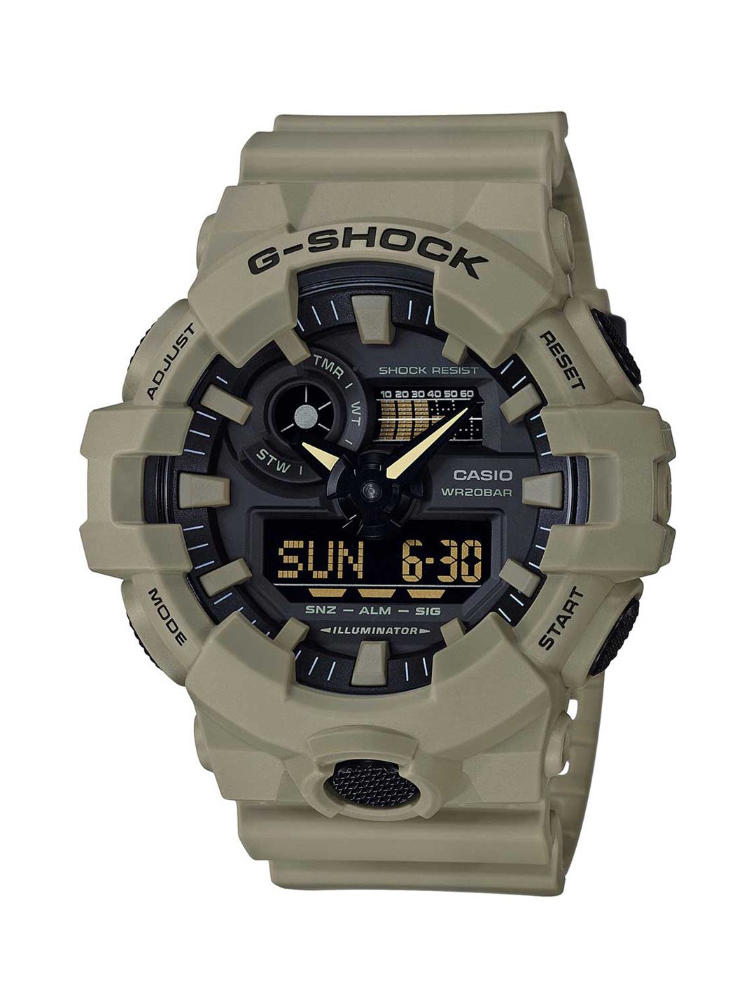 Buy CASIO G-Shock Men Black Dial Extra Large-Combination Watch GA