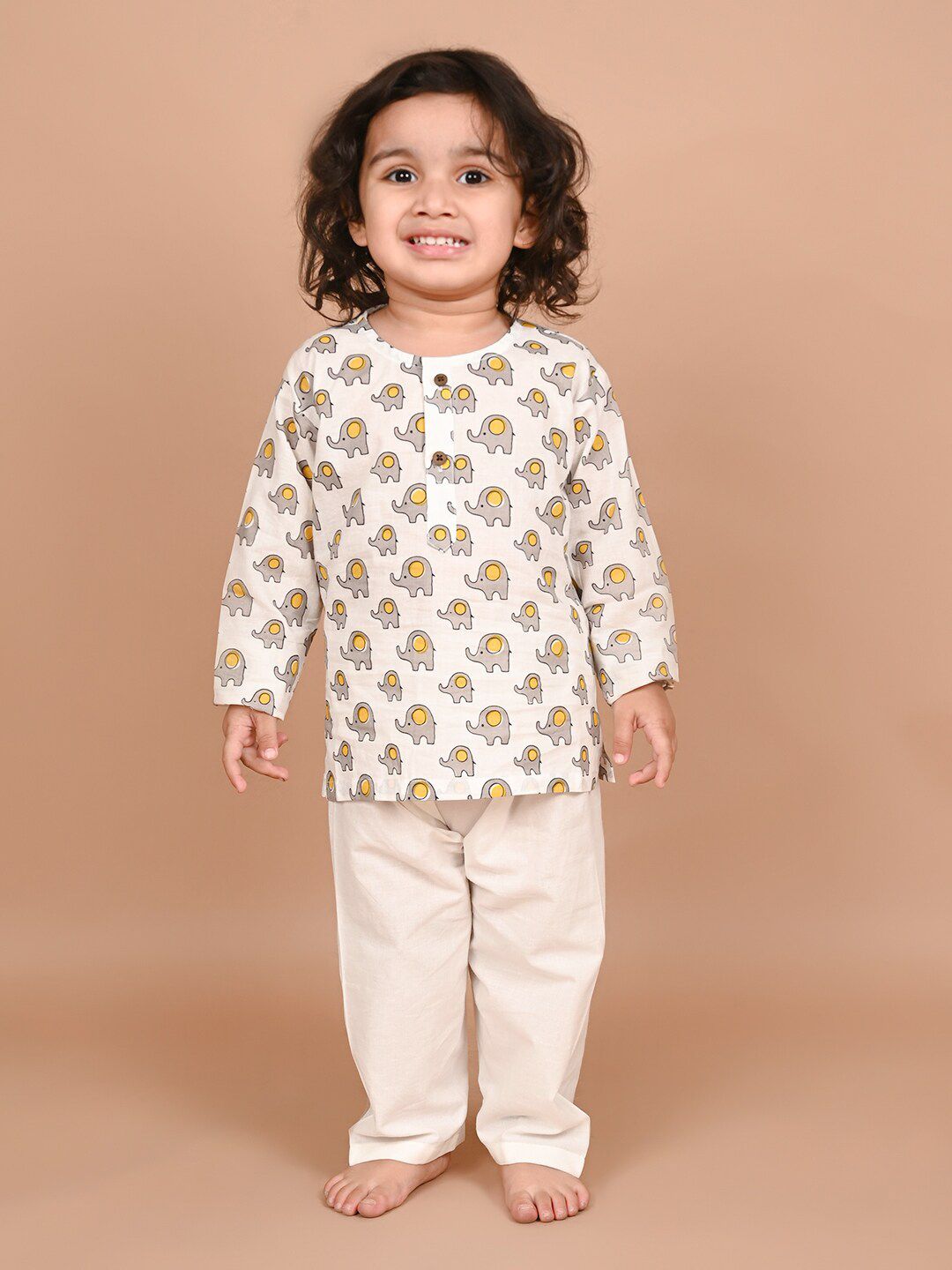 LIL PITAARA Kids Conversational Printed Pure Cotton Night Suit