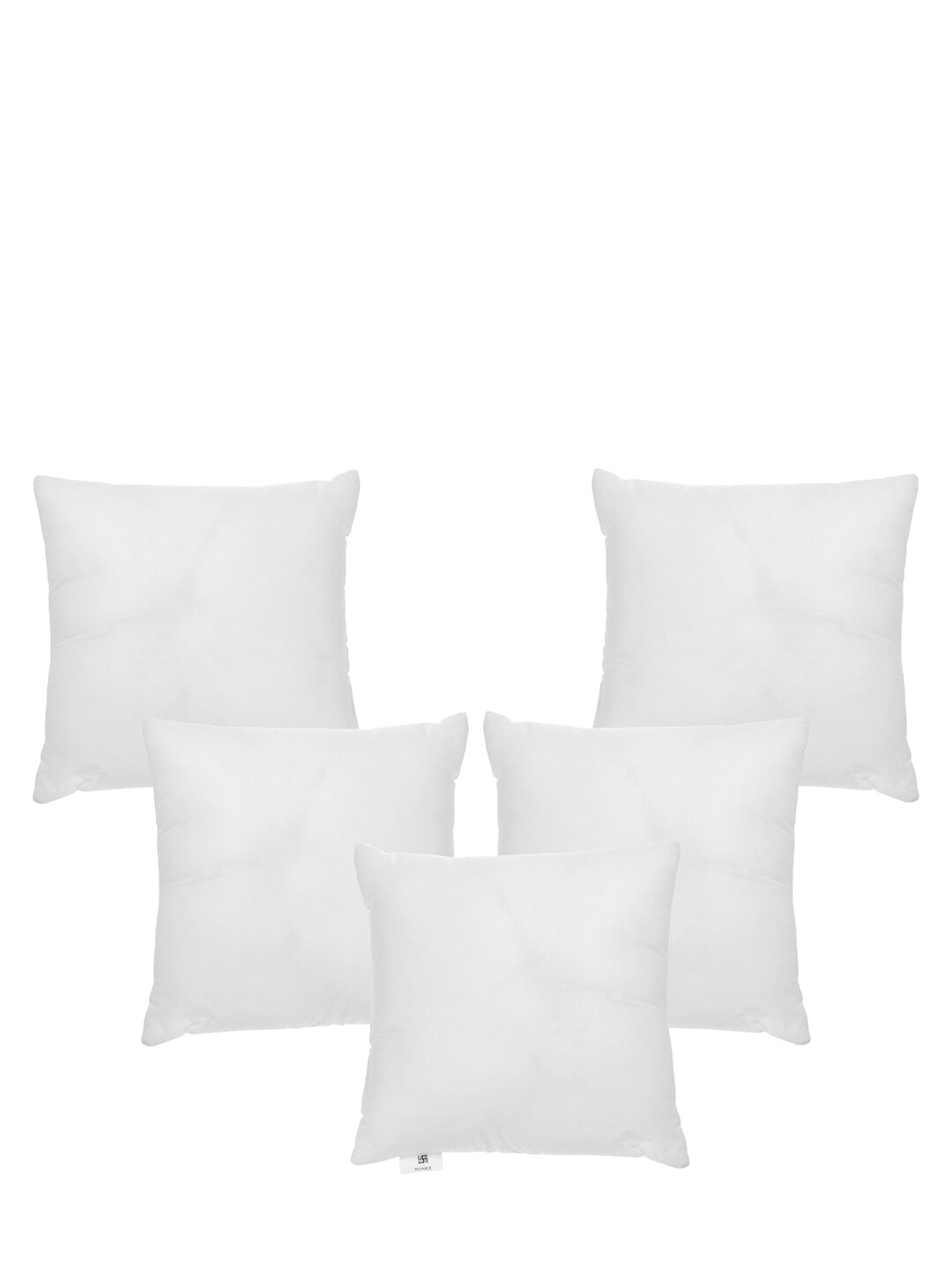ROMEE Set of 5 White Microfiber Square Cushion Fillers Price in India