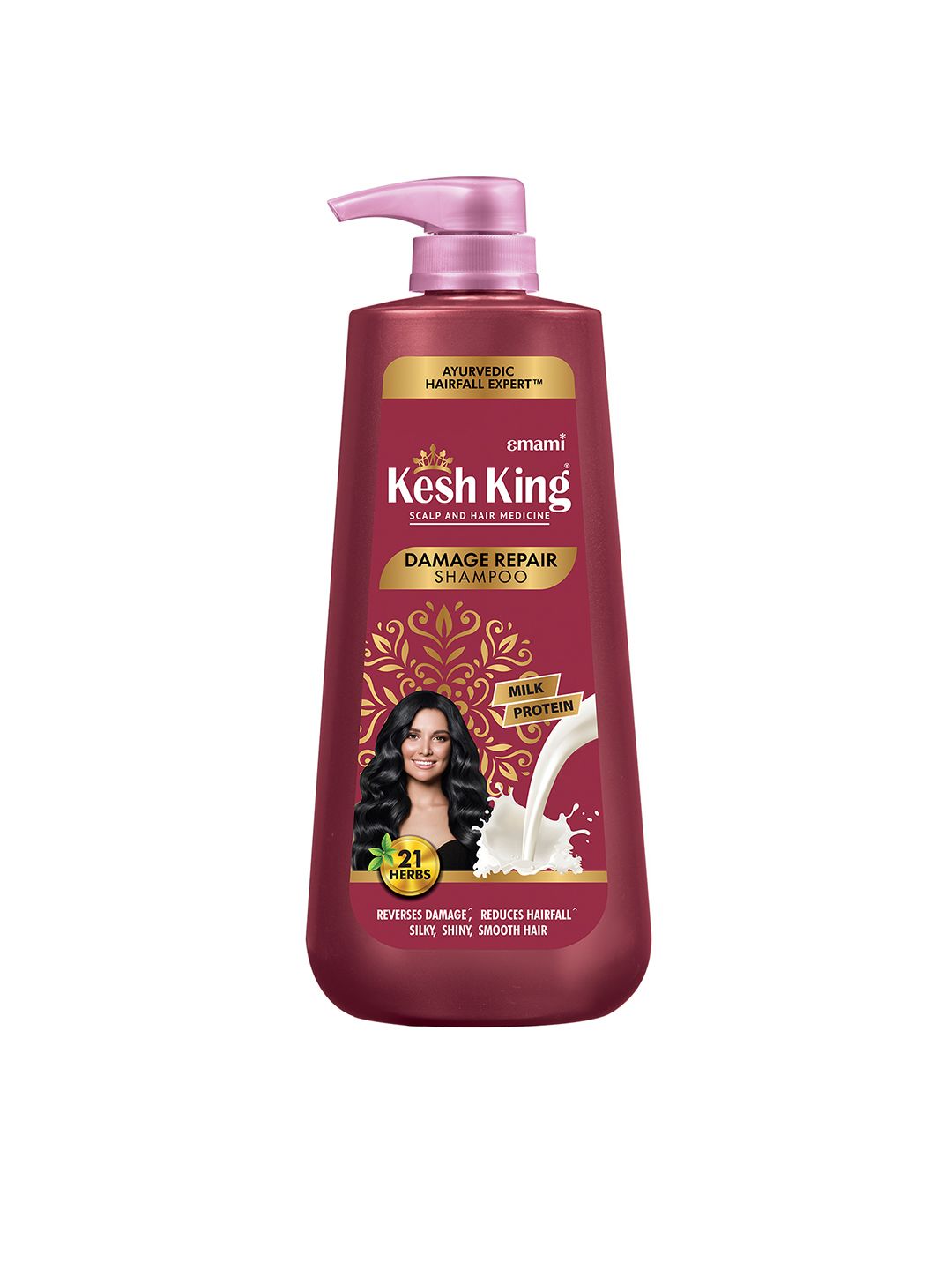 Kesh King Medicine Ayurvedic Hairfall Expert Damage Repair Shampoo with Milk Protein - 1 L