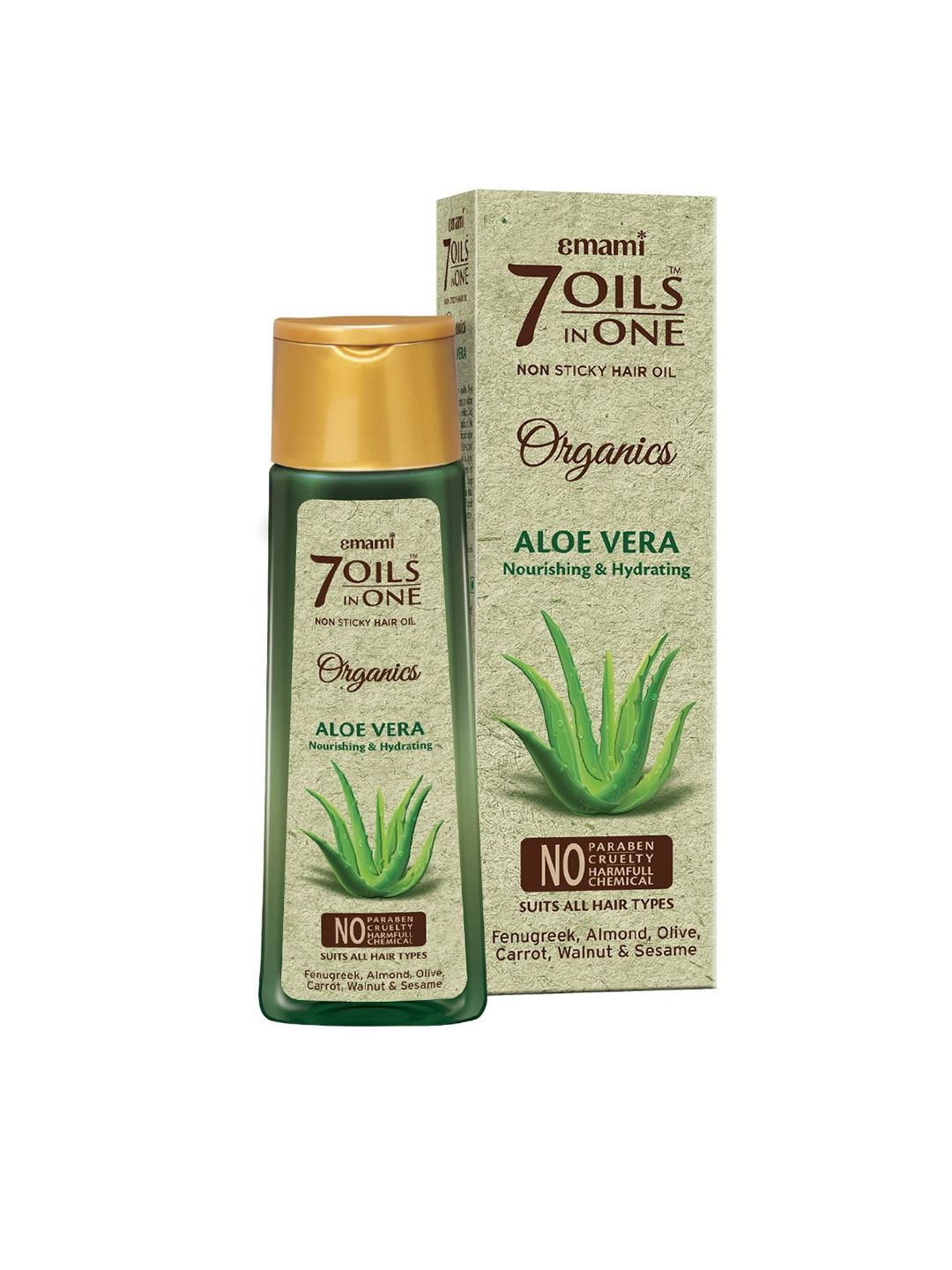 7 OILS IN ONE by Emami Aloe Vera Nourishing & Hydrating Non Sticky Hair Oil - 200 ml