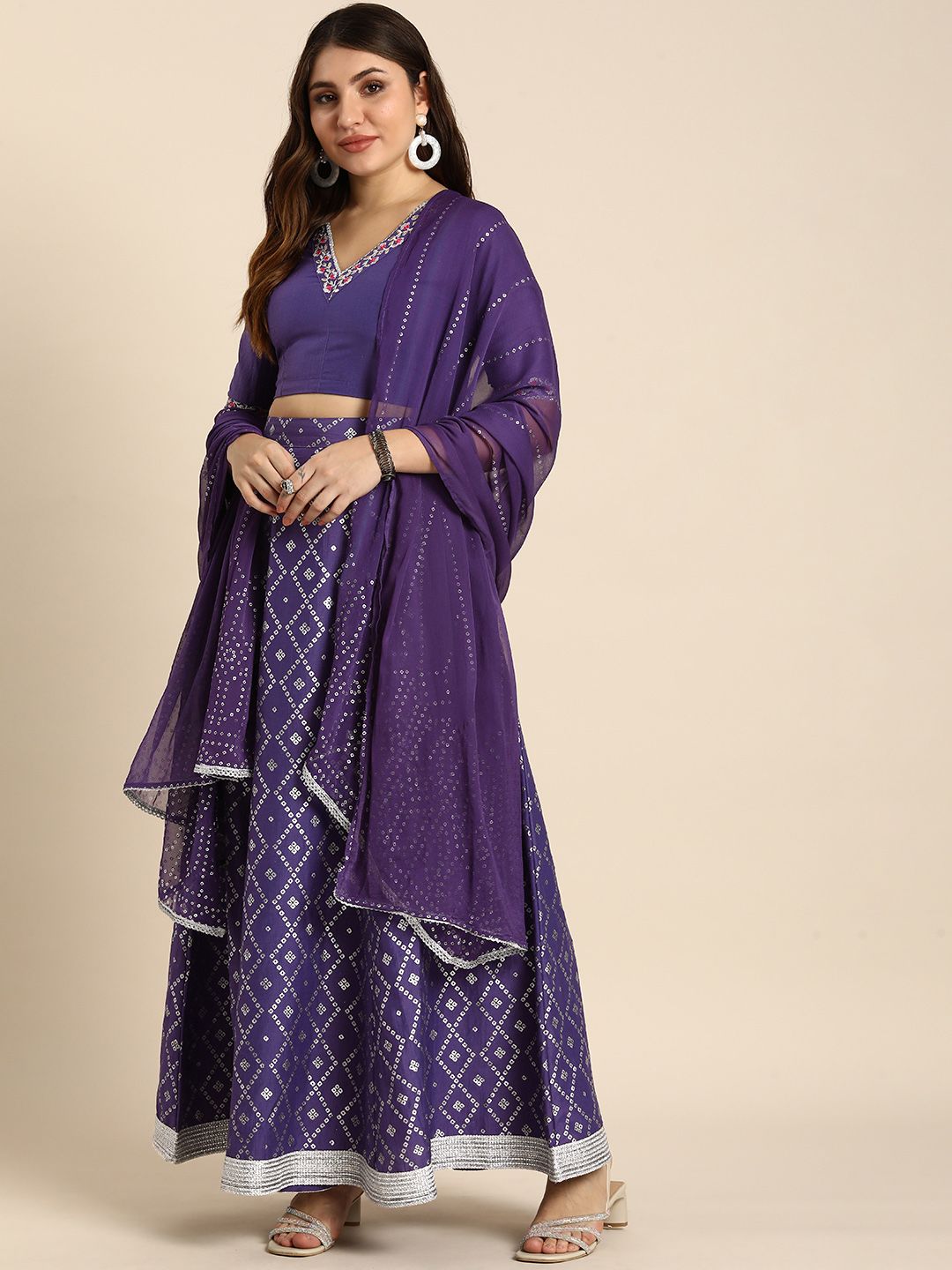 Anouk Ready to Wear Printed Lehenga & Blouse With Printed Dupatta Price in India