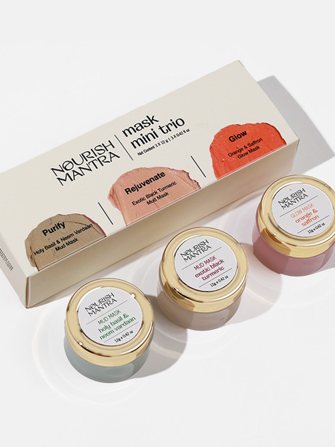Nourish Mantra Mask Mini Trio Face Care Kit - 12 g Each