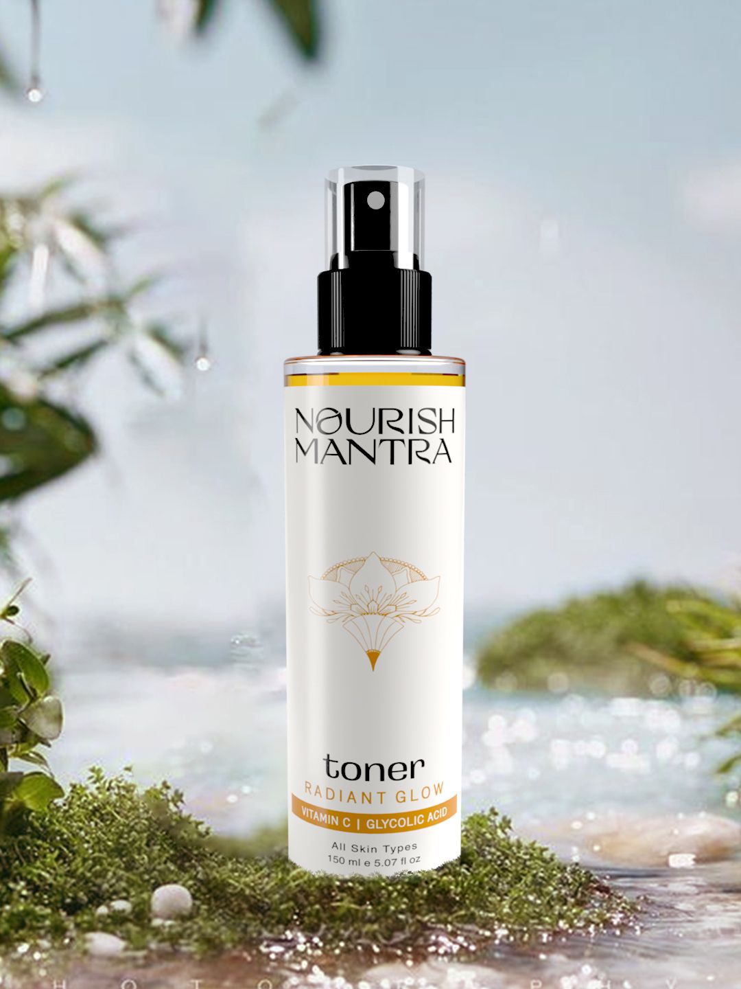 Nourish Mantra Vitamin C Radiant Glow Toner with Glycolic Acid & Vitamin B5 - 150ml