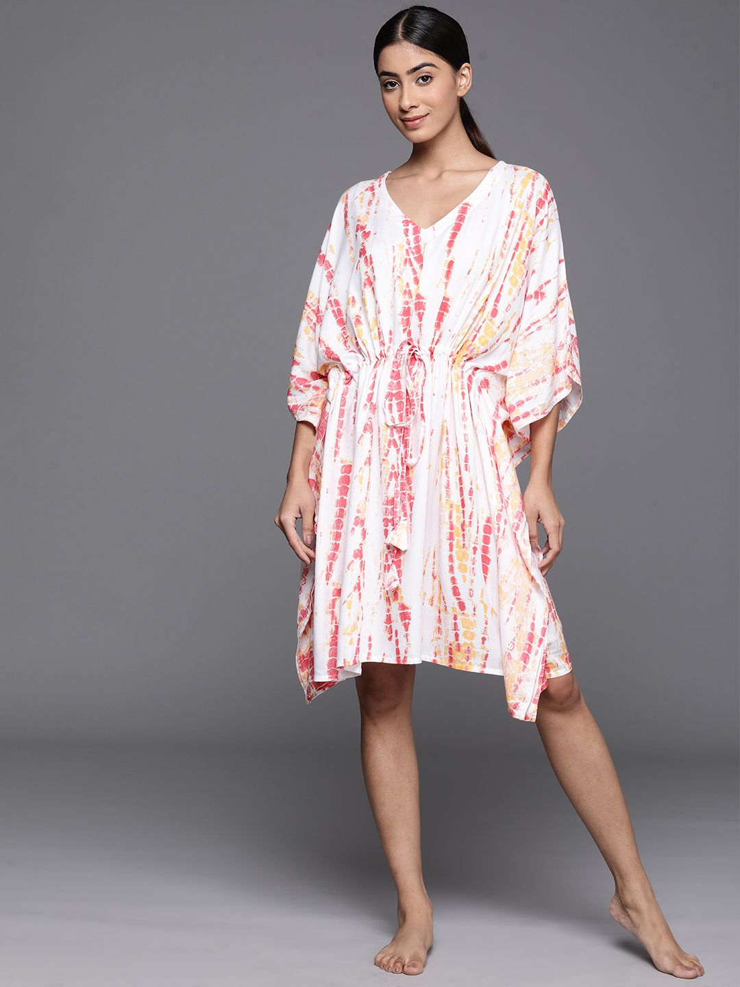 Libas Tie & Dye Printed Kaftan Nightdress Offers & Cashback