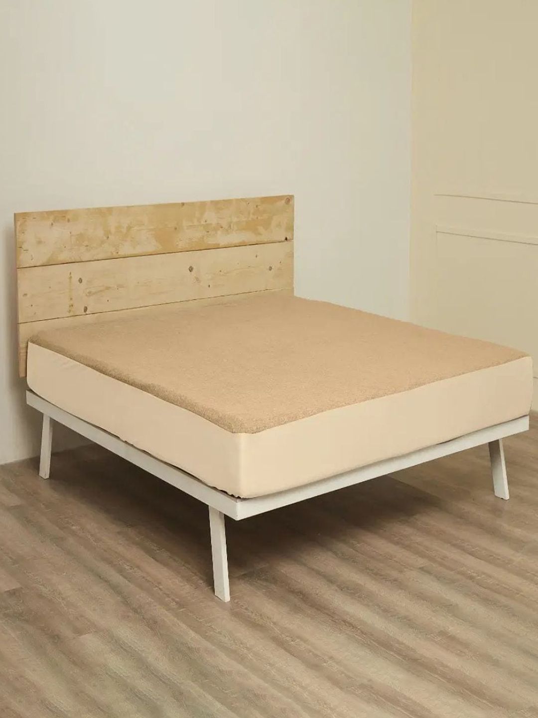 wakefit wakefit Beige Cotton Feel Terry Ultra Soft & Waterproof Double Queen Mattress Protector