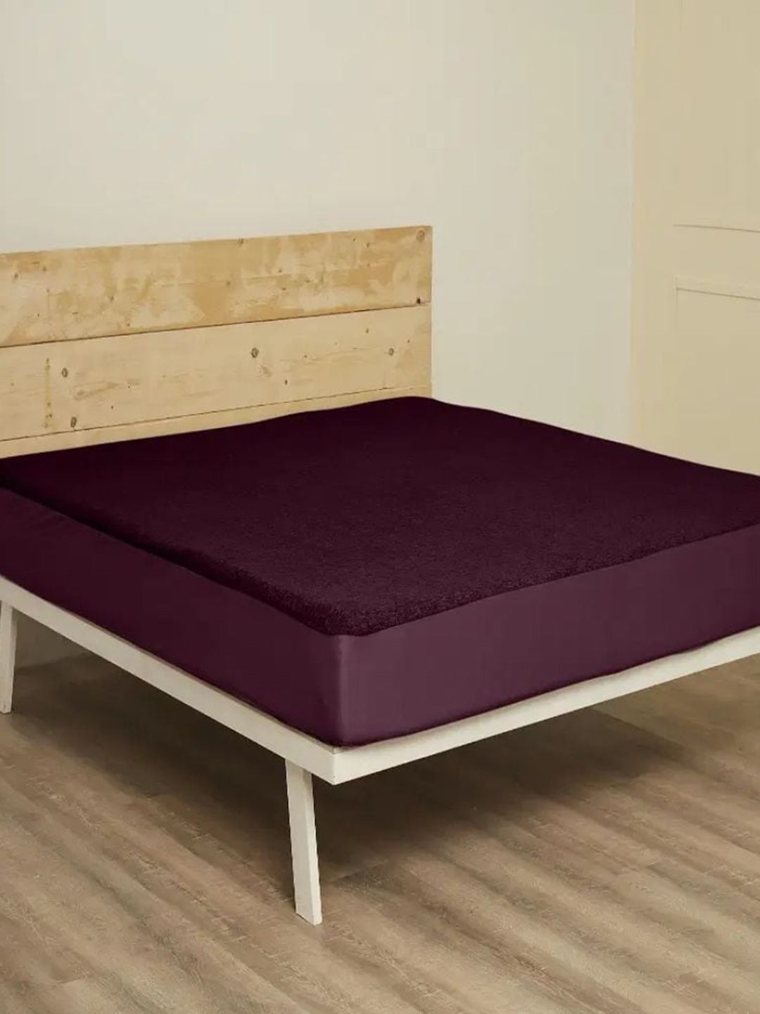 wakefit wakefit Purple Cotton Feel Terry Ultra Soft & Waterproof Double King Mattress Protector