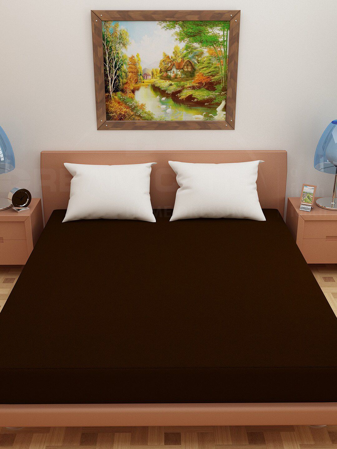 DREAM CARE Coffee Brown Waterproof Queen Mattress Protector